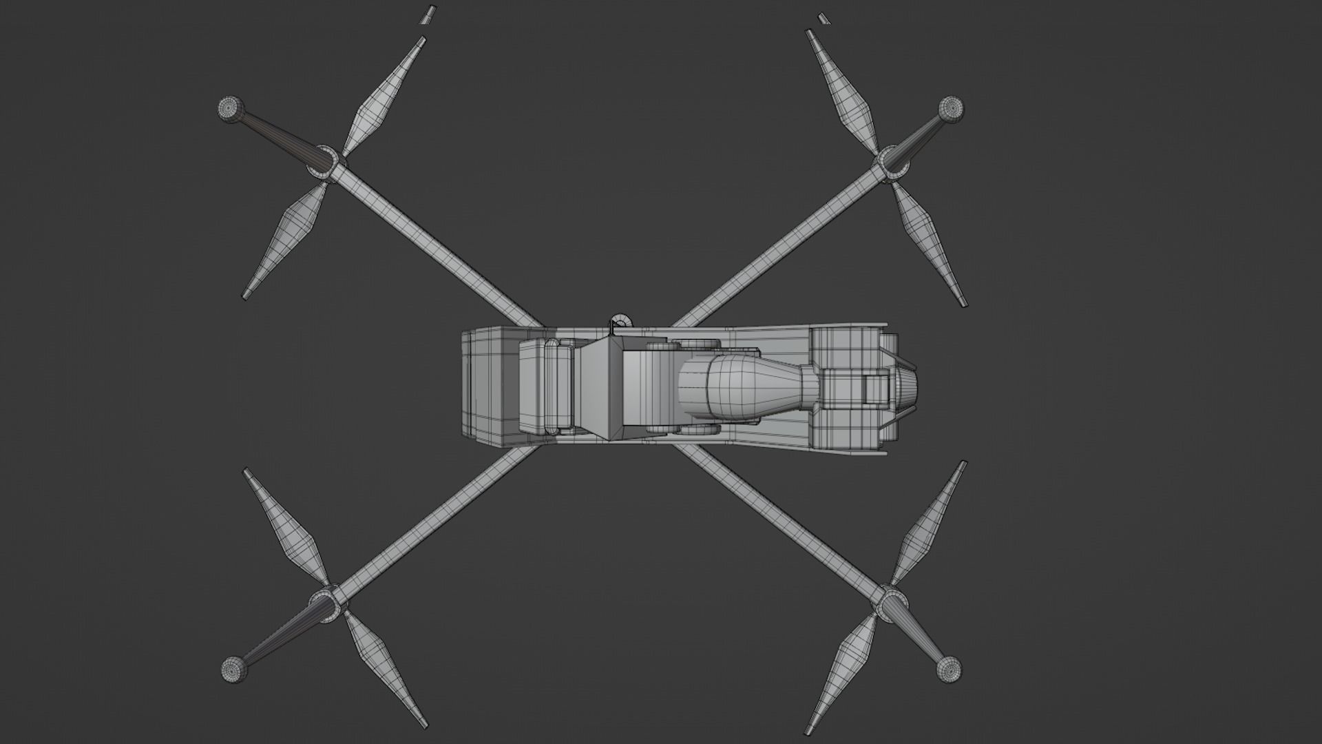 Cyberpunk Drone Low-poly 3D model_14