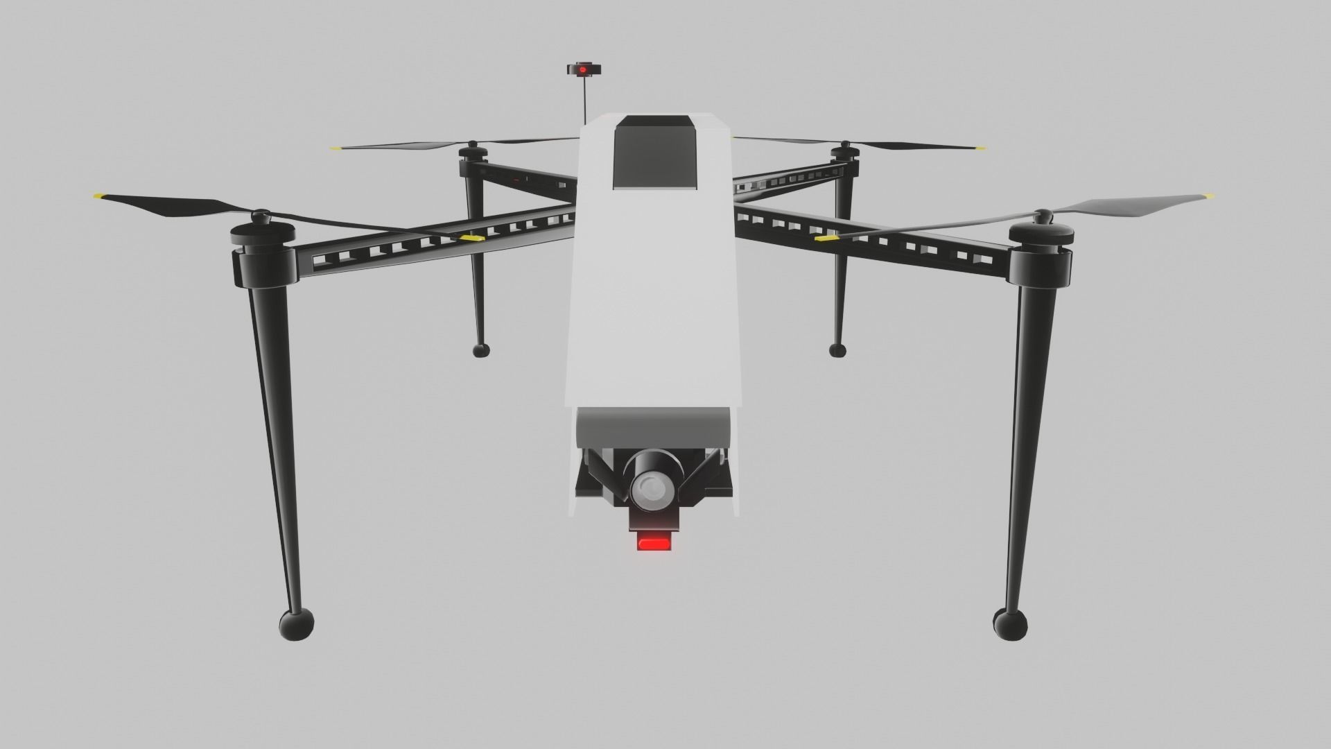 Cyberpunk Drone Low-poly 3D model_1