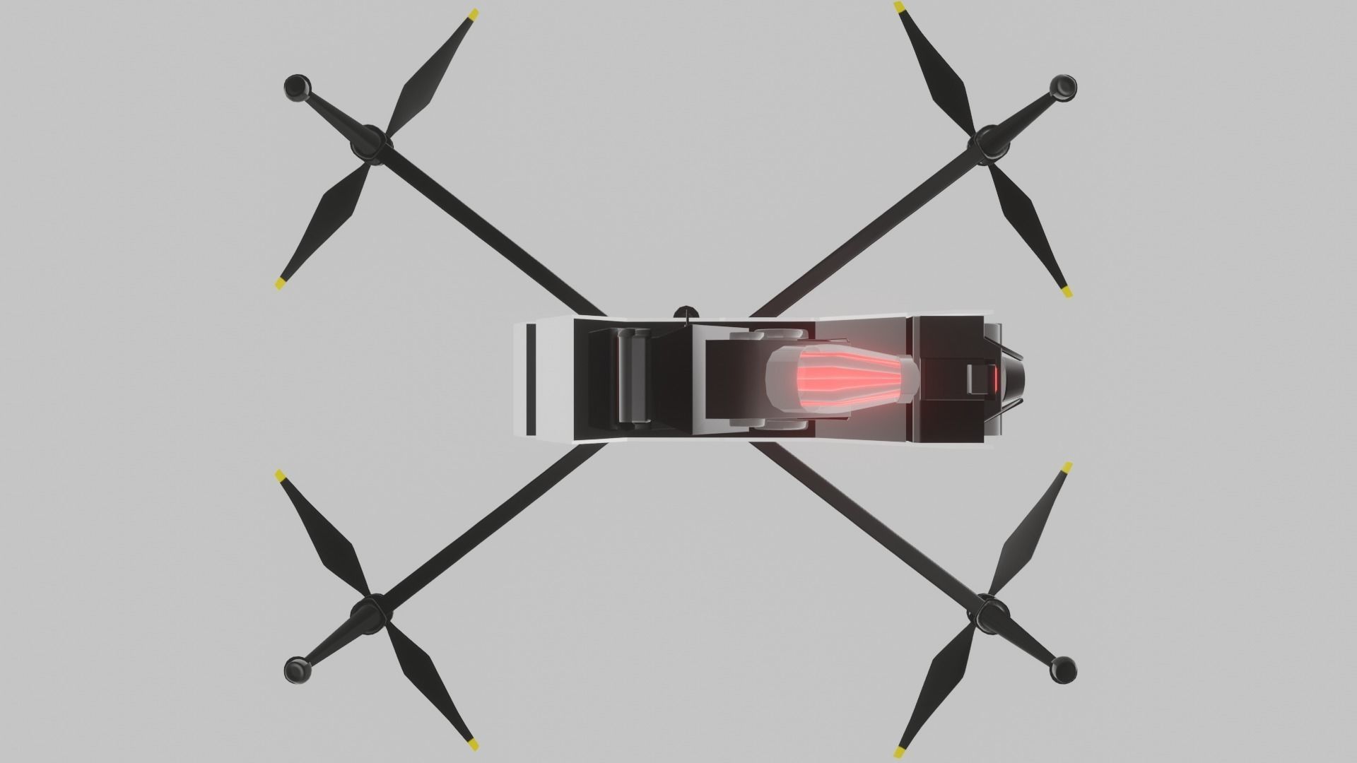 Cyberpunk Drone Low-poly 3D model_6