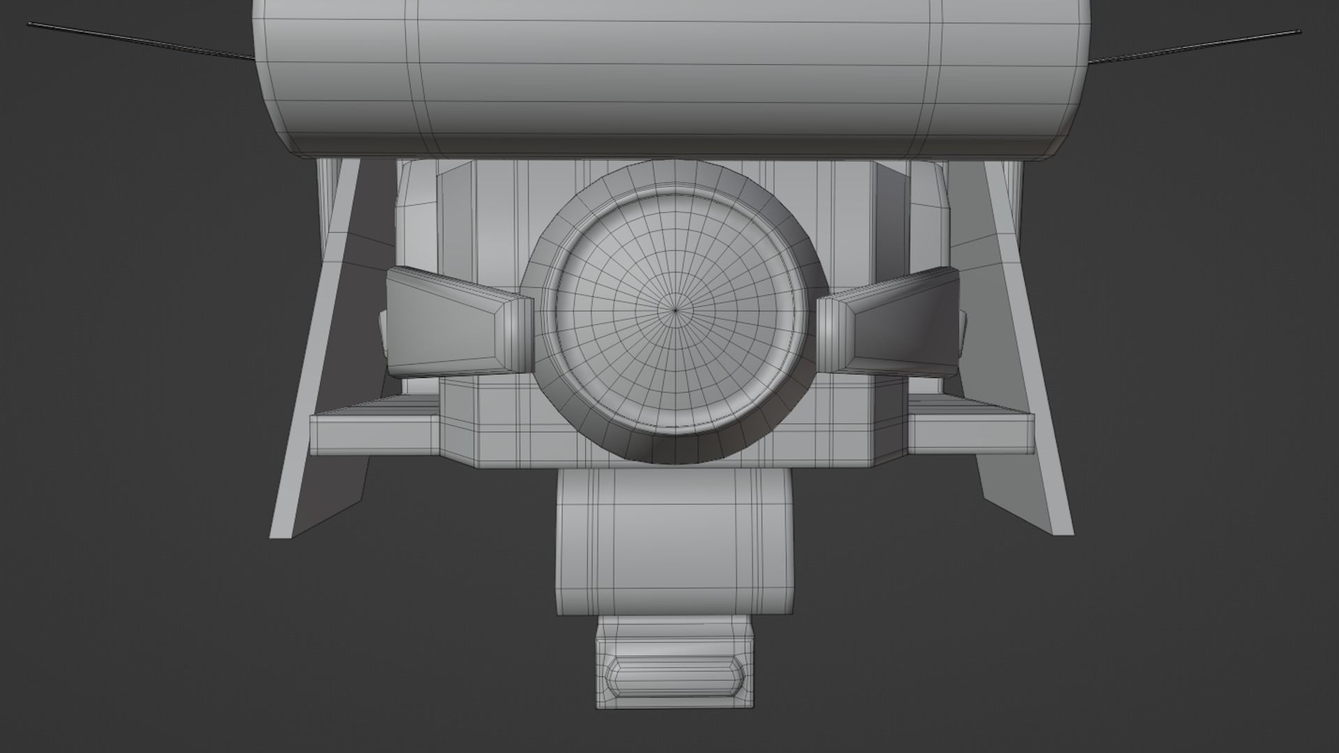 Cyberpunk Drone Low-poly 3D model_7