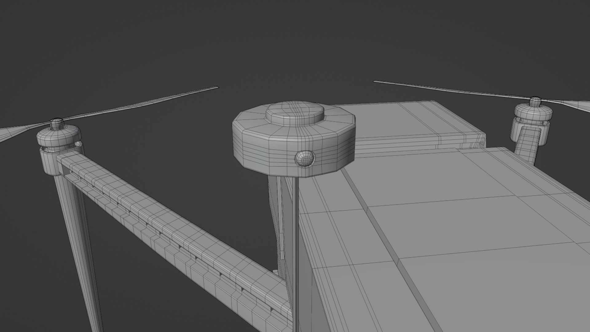 Cyberpunk Drone Low-poly 3D model_8