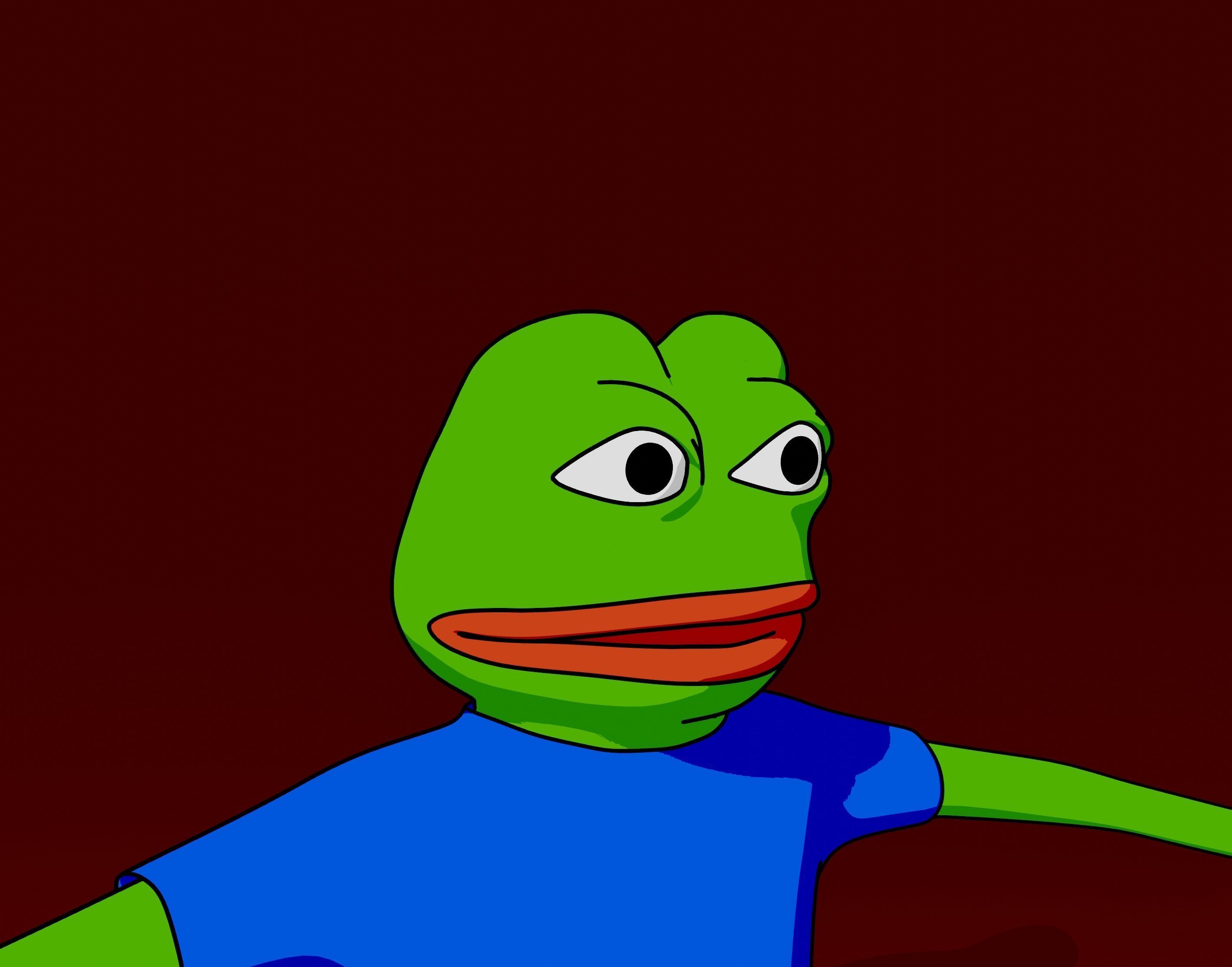 Pepe the Frog LineArt Generator Scene 3D Rigged Character Low-poly 3D model_21