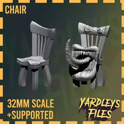 Haunted Seat 32mm Chair DnD Mimic 3D print model