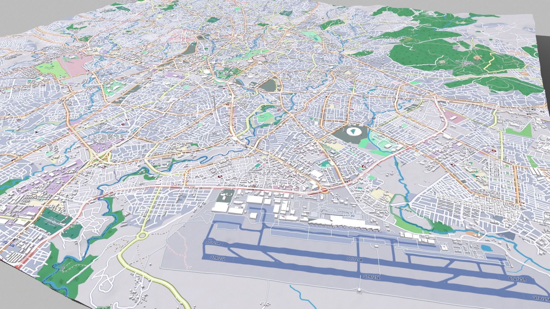Cityscape Addis Ababa Ethiopia 3D model_2