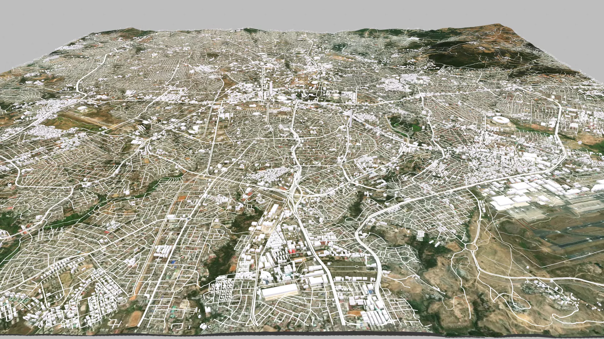 Cityscape Addis Ababa Ethiopia 3D model_0
