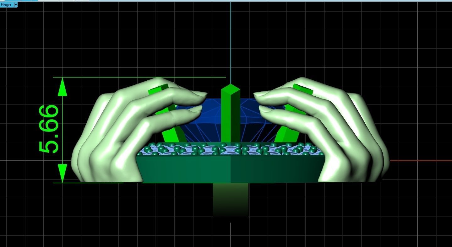 heart pendant with hands 862 3D print model_9