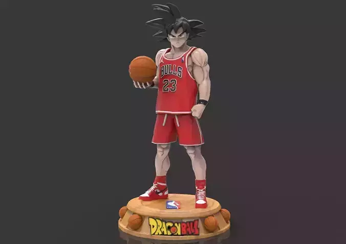 Goku basketball NBA Chicago Bulls action figure