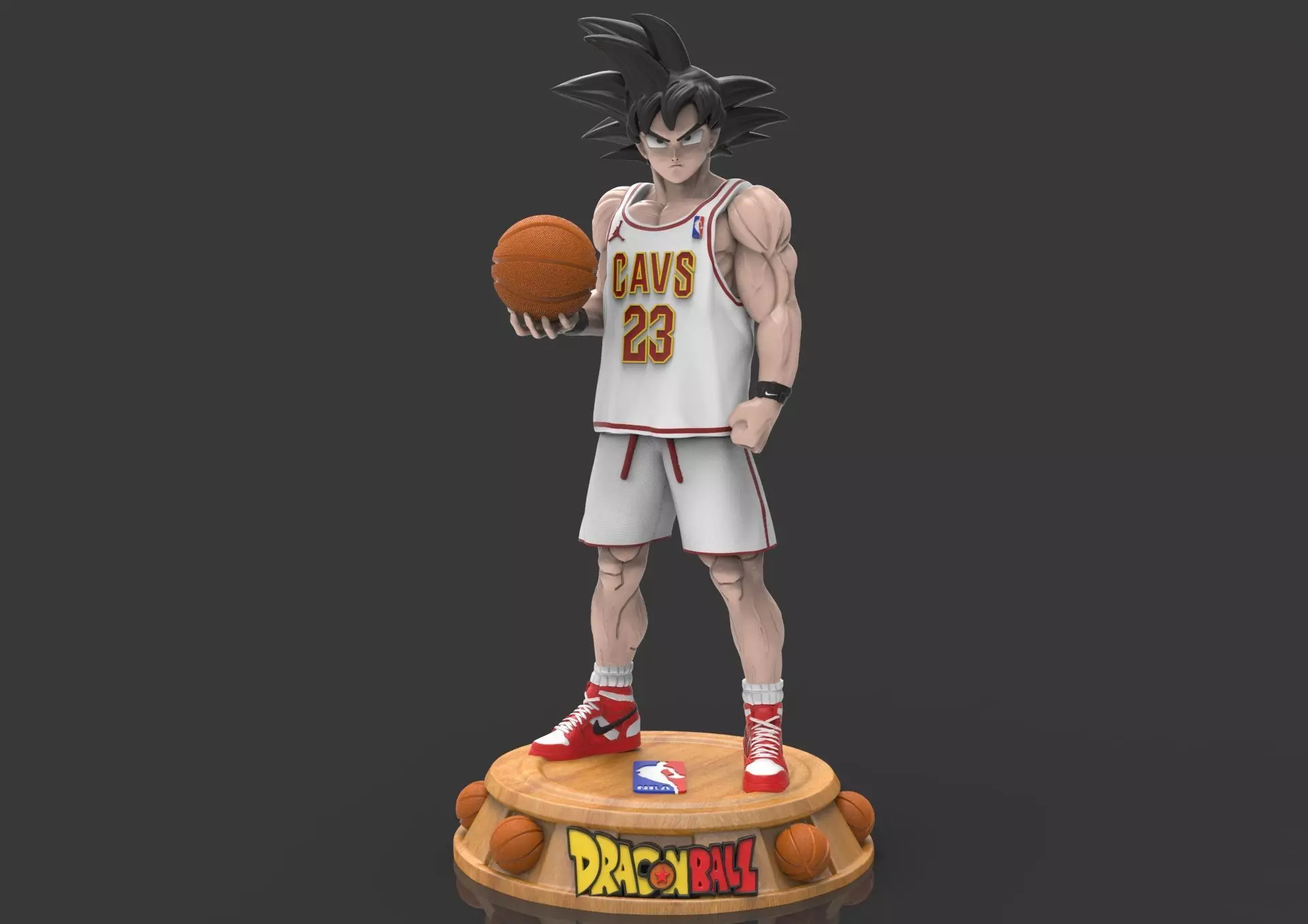 Goku Basketball NBA Cleveland Cavaliers action figure 3D print model