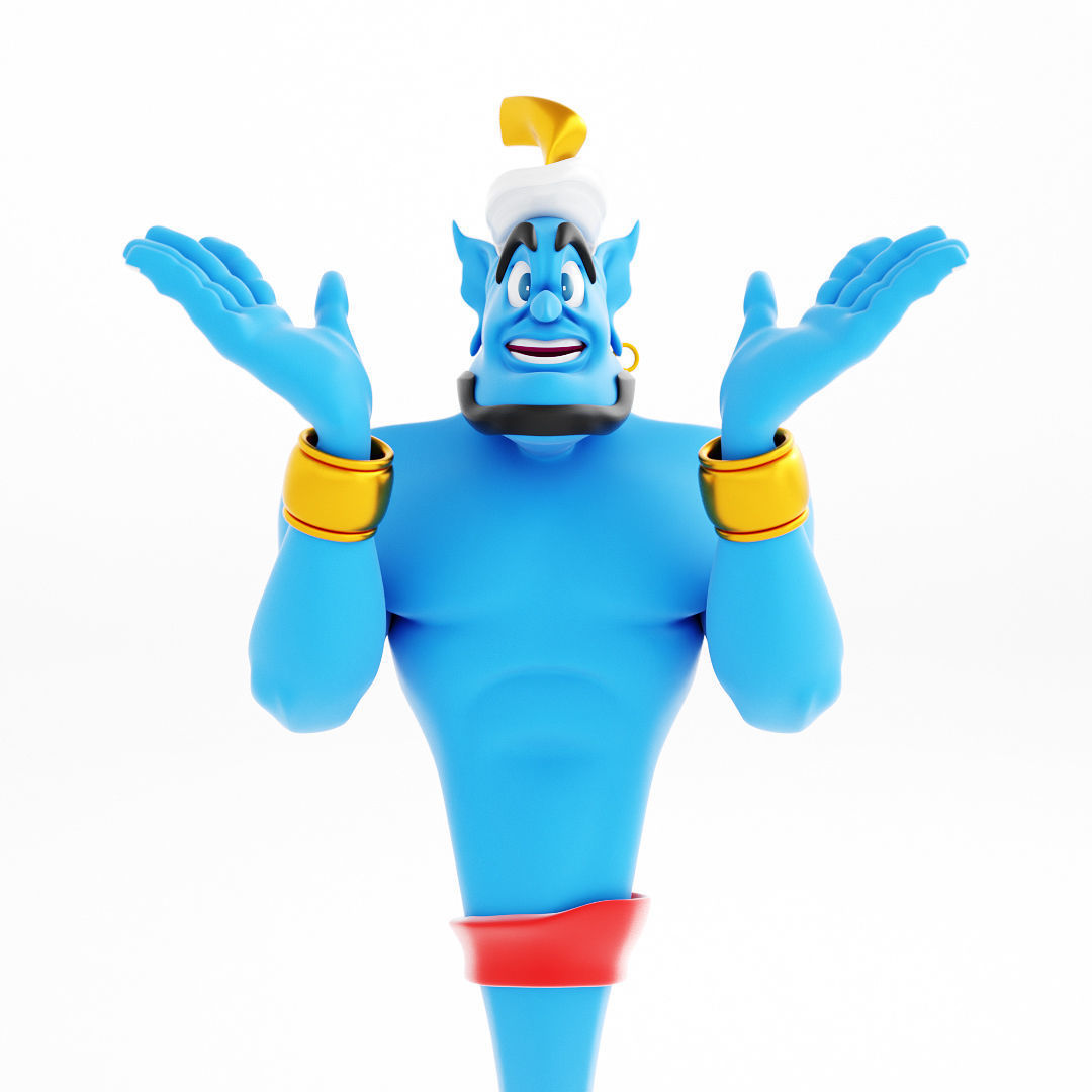 Genie Low-poly 3D model_7