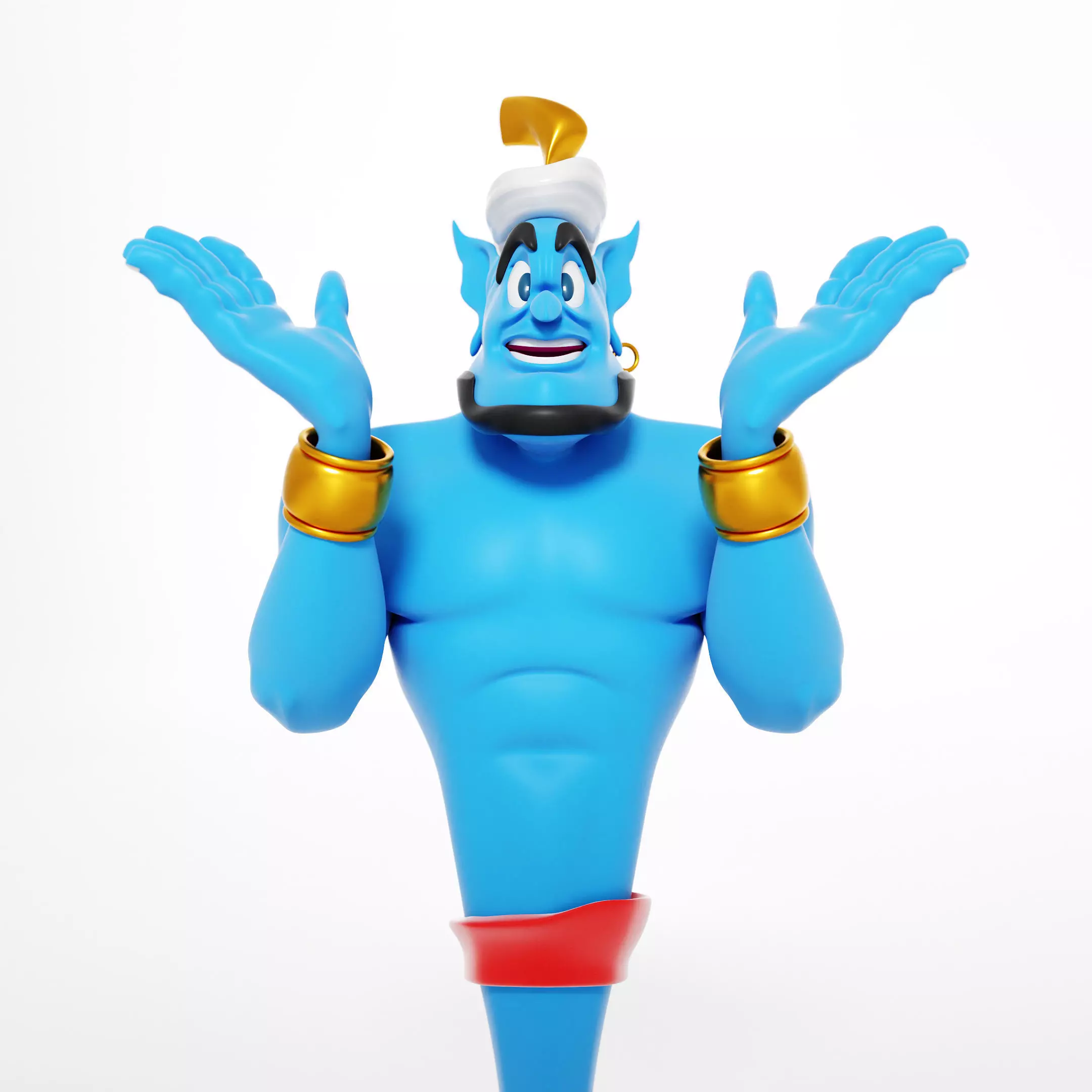 Genie Low-poly 3D model_0