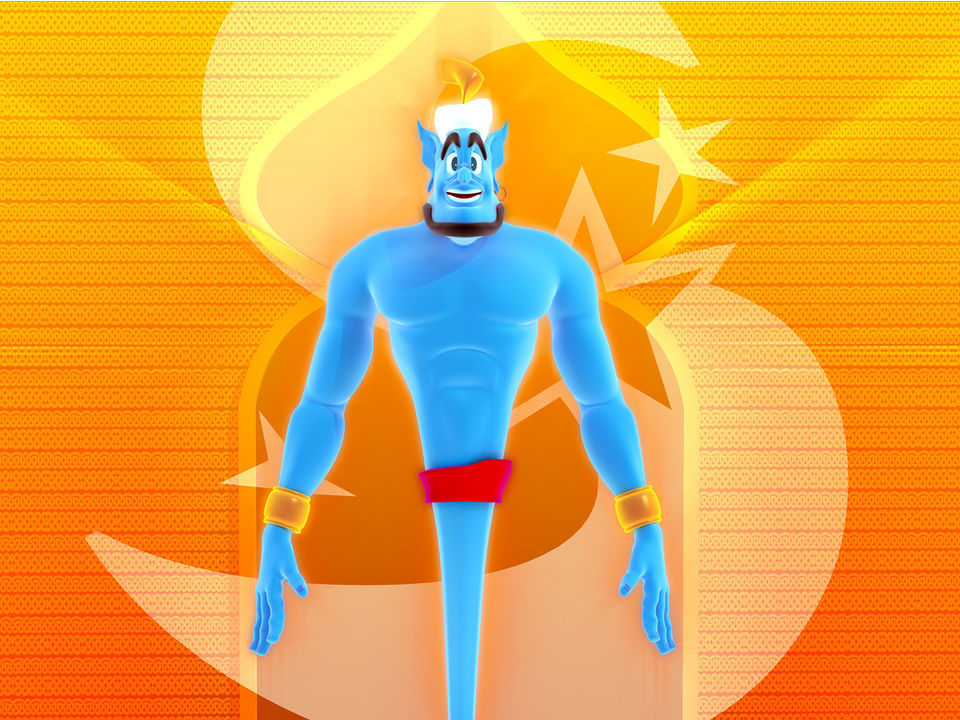 Genie Low-poly 3D model_2