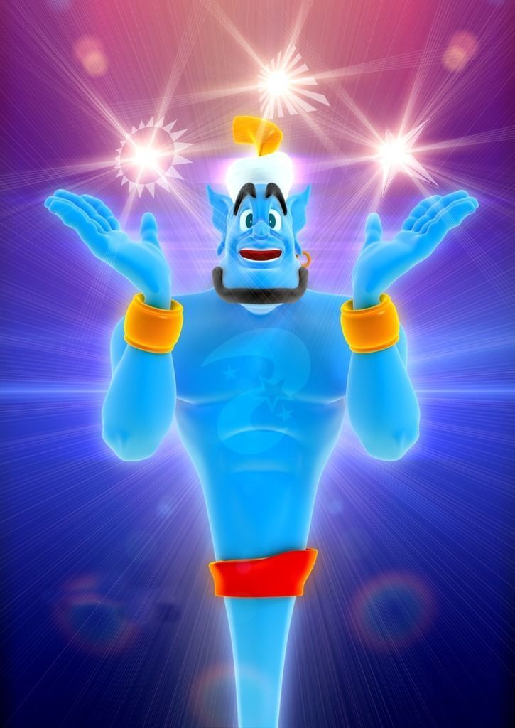 Genie Low-poly 3D model_1