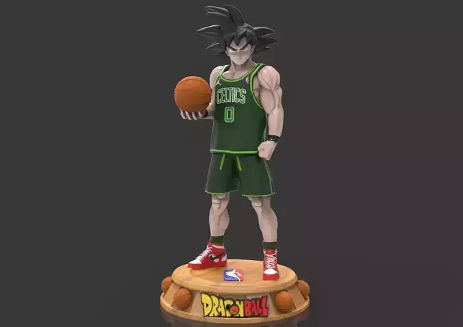 Goku Basketball NBA Boston Celtics action figure Dragon Ball Z 3D print model