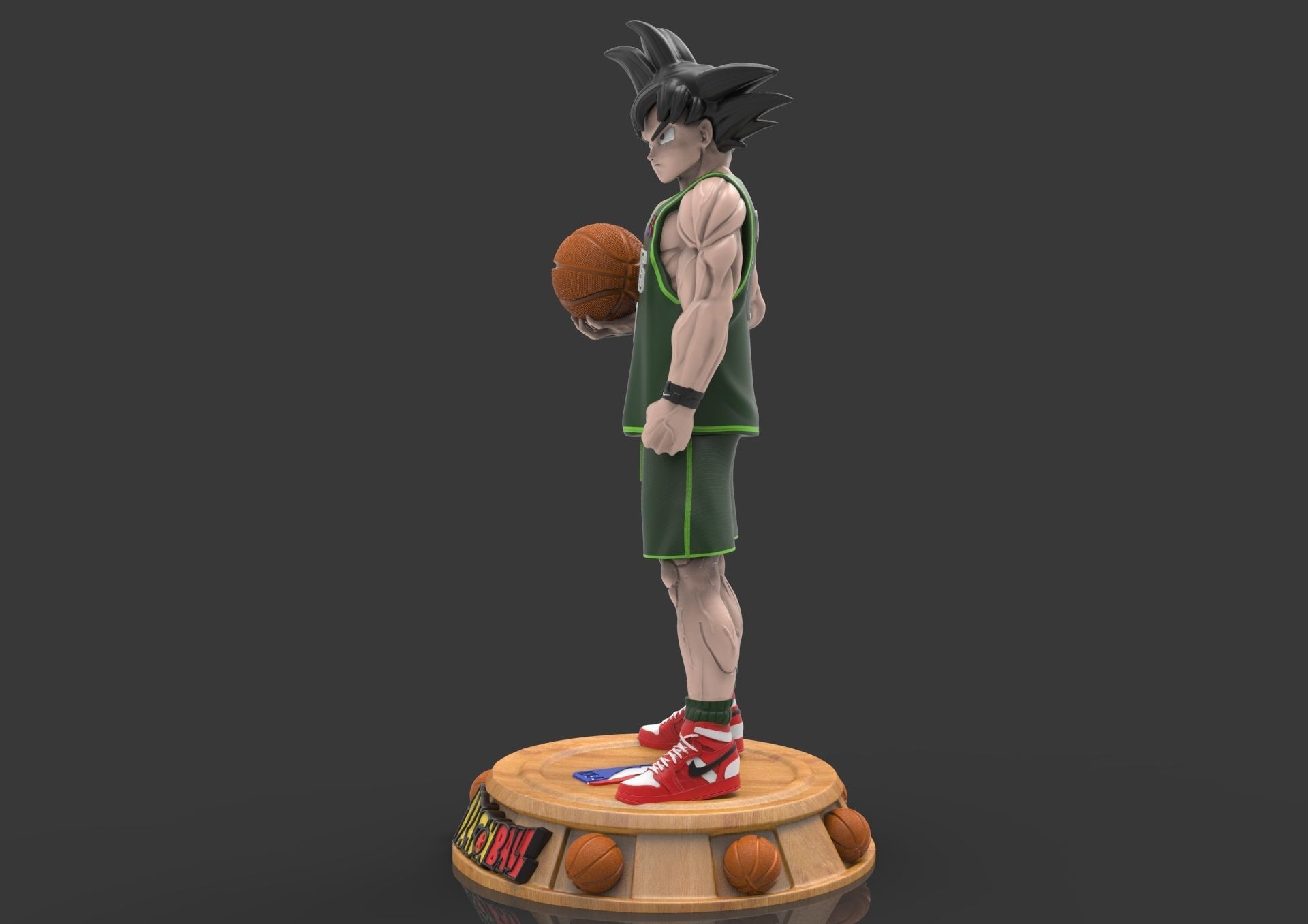 Goku Basketball NBA Boston Celtics action figure Dragon Ball Z 3D model