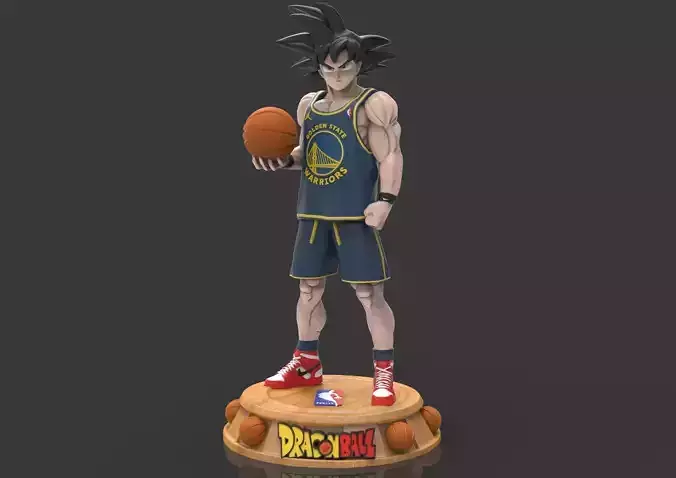 Goku Basketball NBA golden state warriors action figure