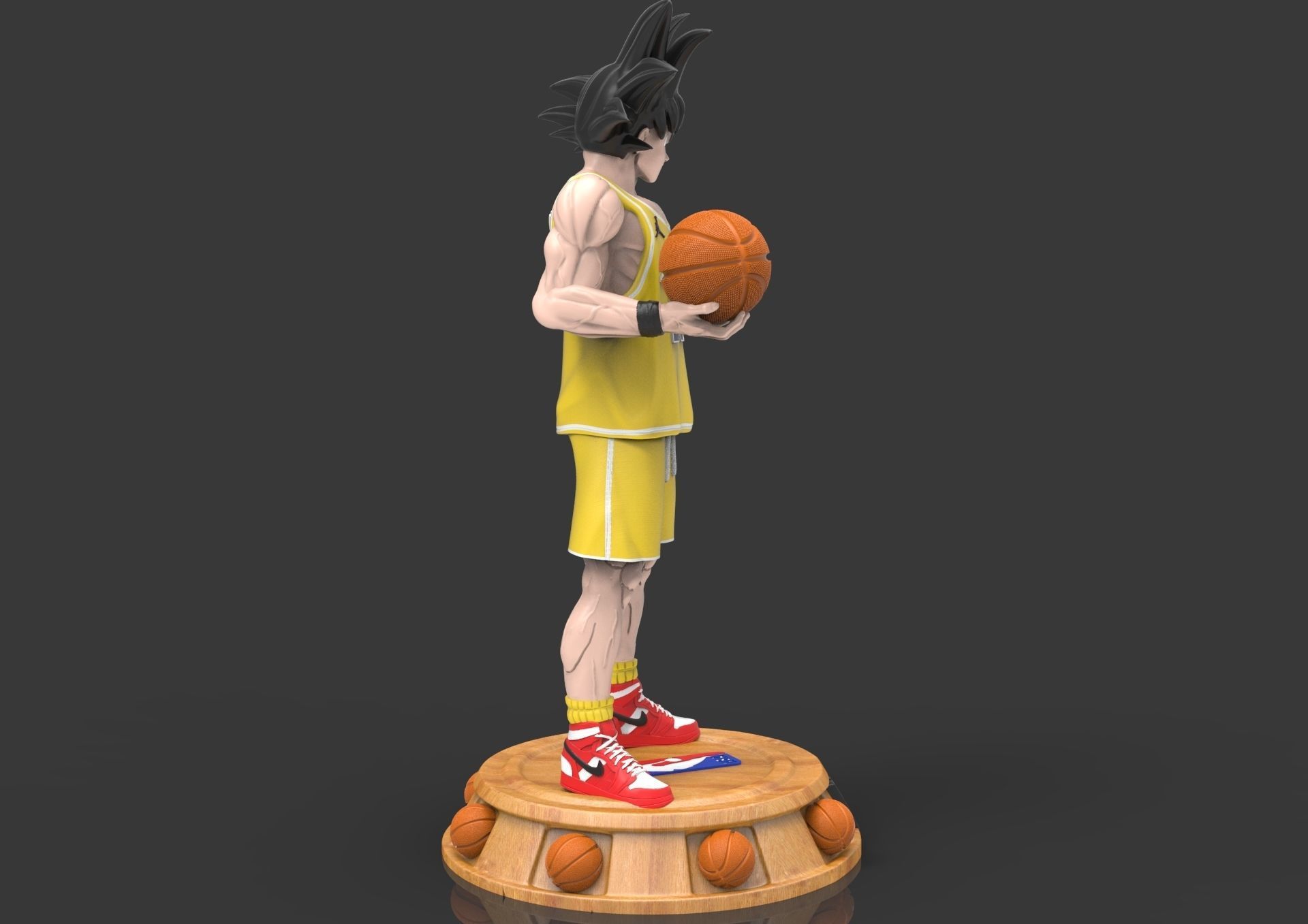 Goku Basketball NBA Los Angeles Lakers action figure 3D print model_3