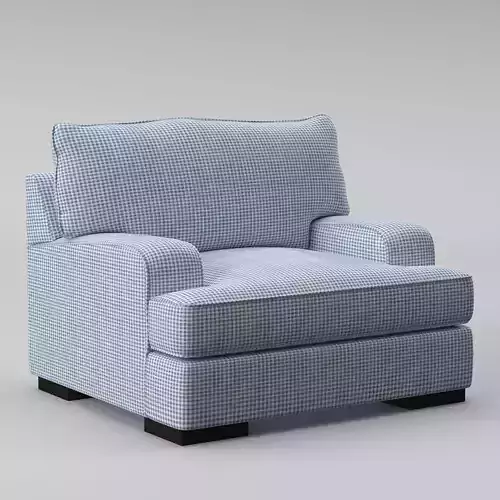 Armchair Blue checkered 
