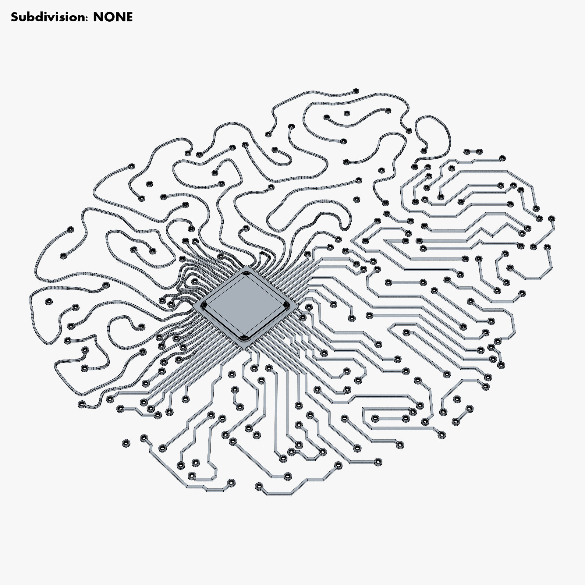 Artificial Intelligence Circuit Brain M 1 3D model_17