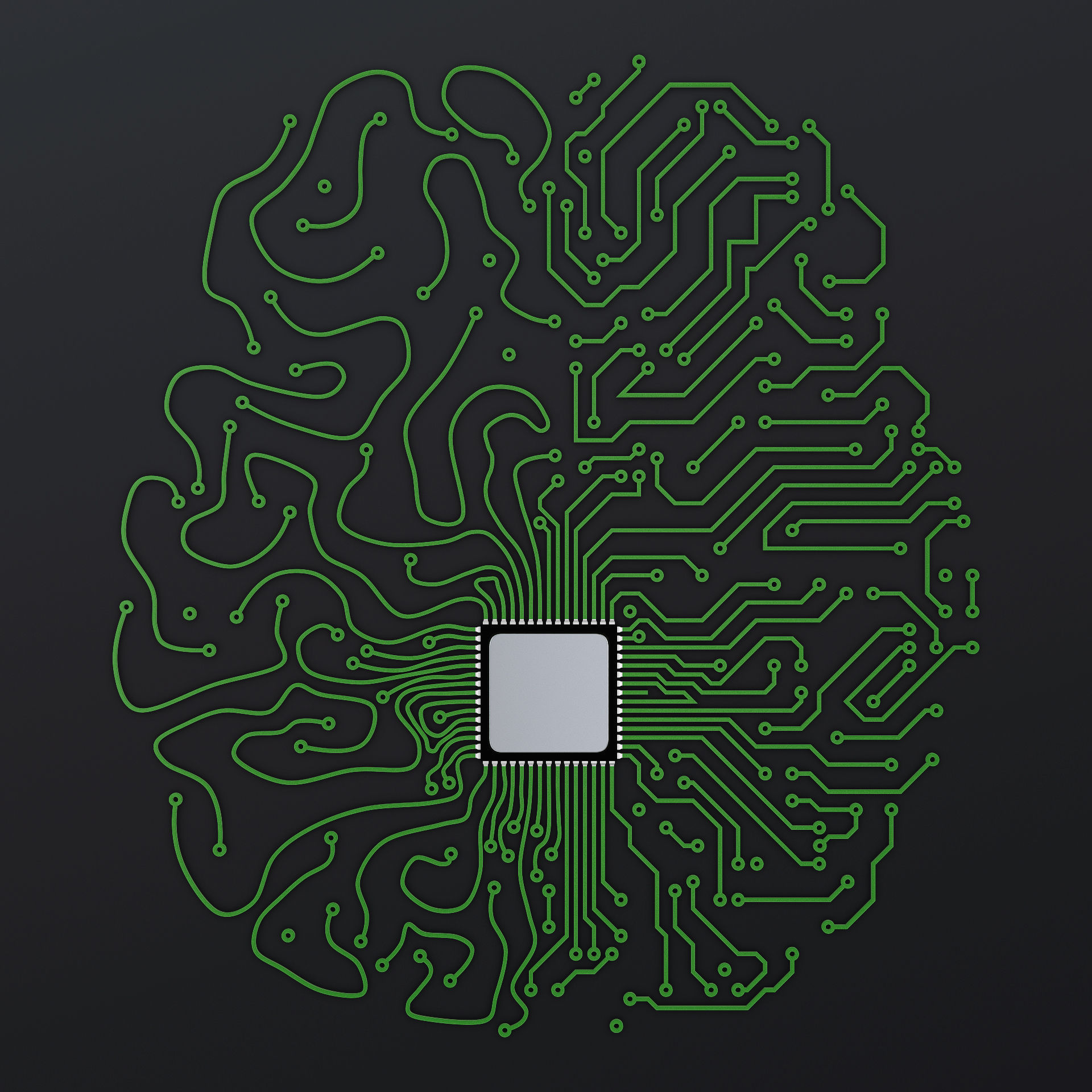 Artificial Intelligence Circuit Brain M 1 3D model_1