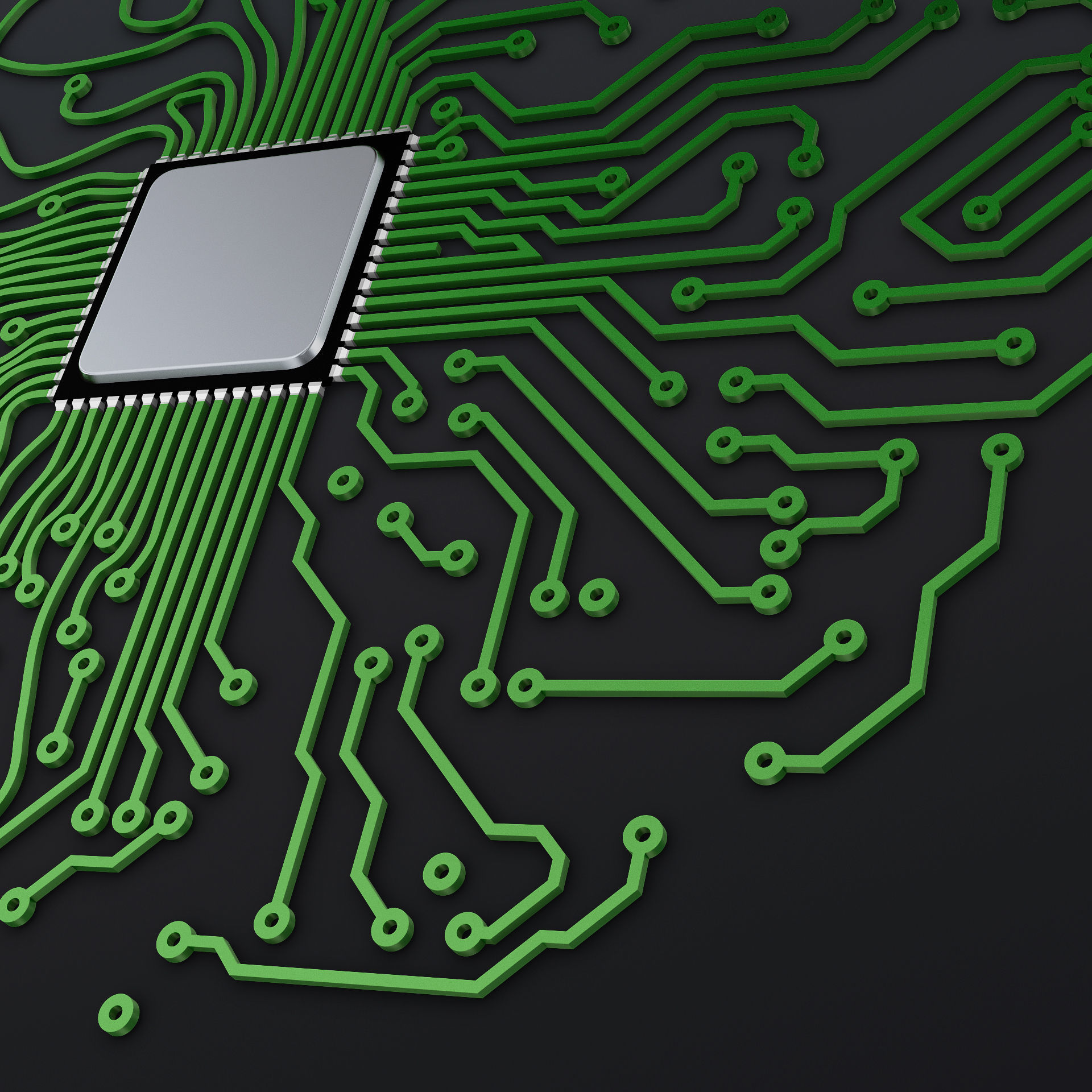 Artificial Intelligence Circuit Brain M 1 3D model_9