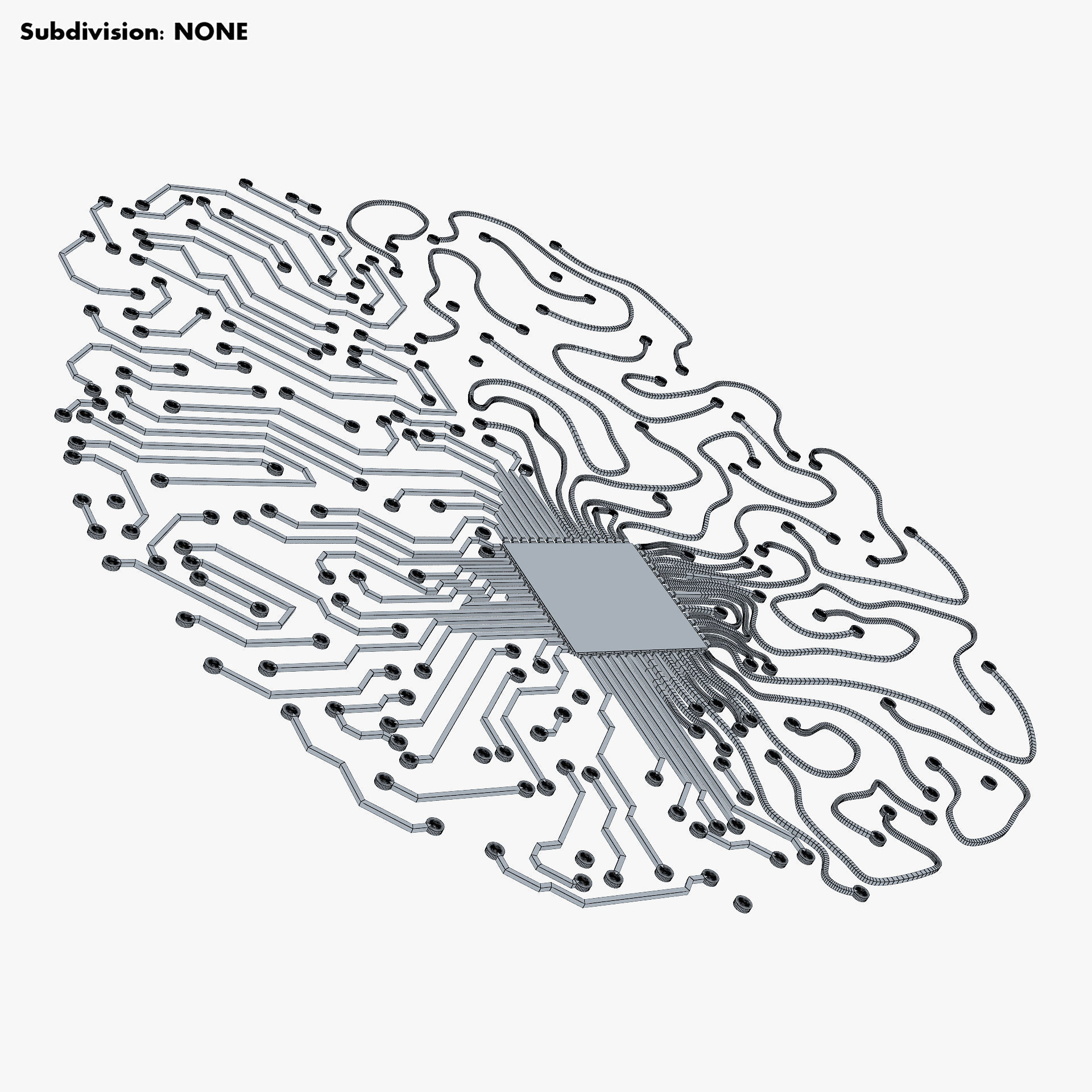 Artificial Intelligence Circuit Brain M 1 3D model_15