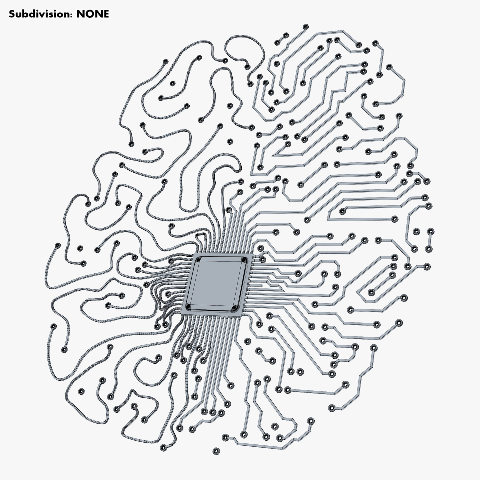 Artificial Intelligence Circuit Brain M 1 3D model_13