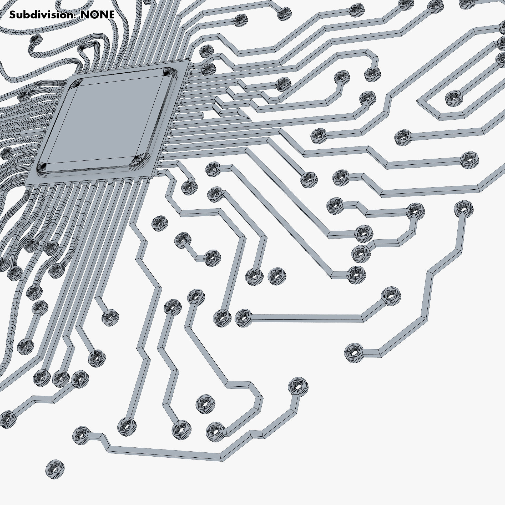 Artificial Intelligence Circuit Brain M 1 3D model_20