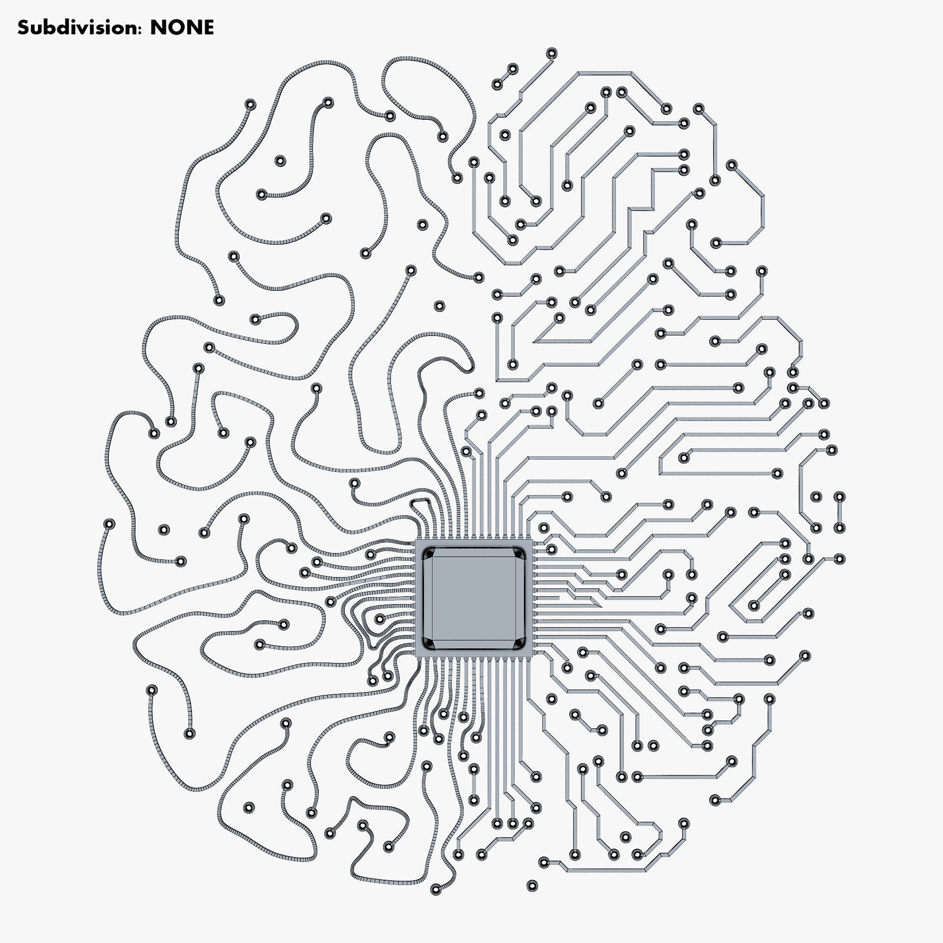 Artificial Intelligence Circuit Brain M 1 3D model_12