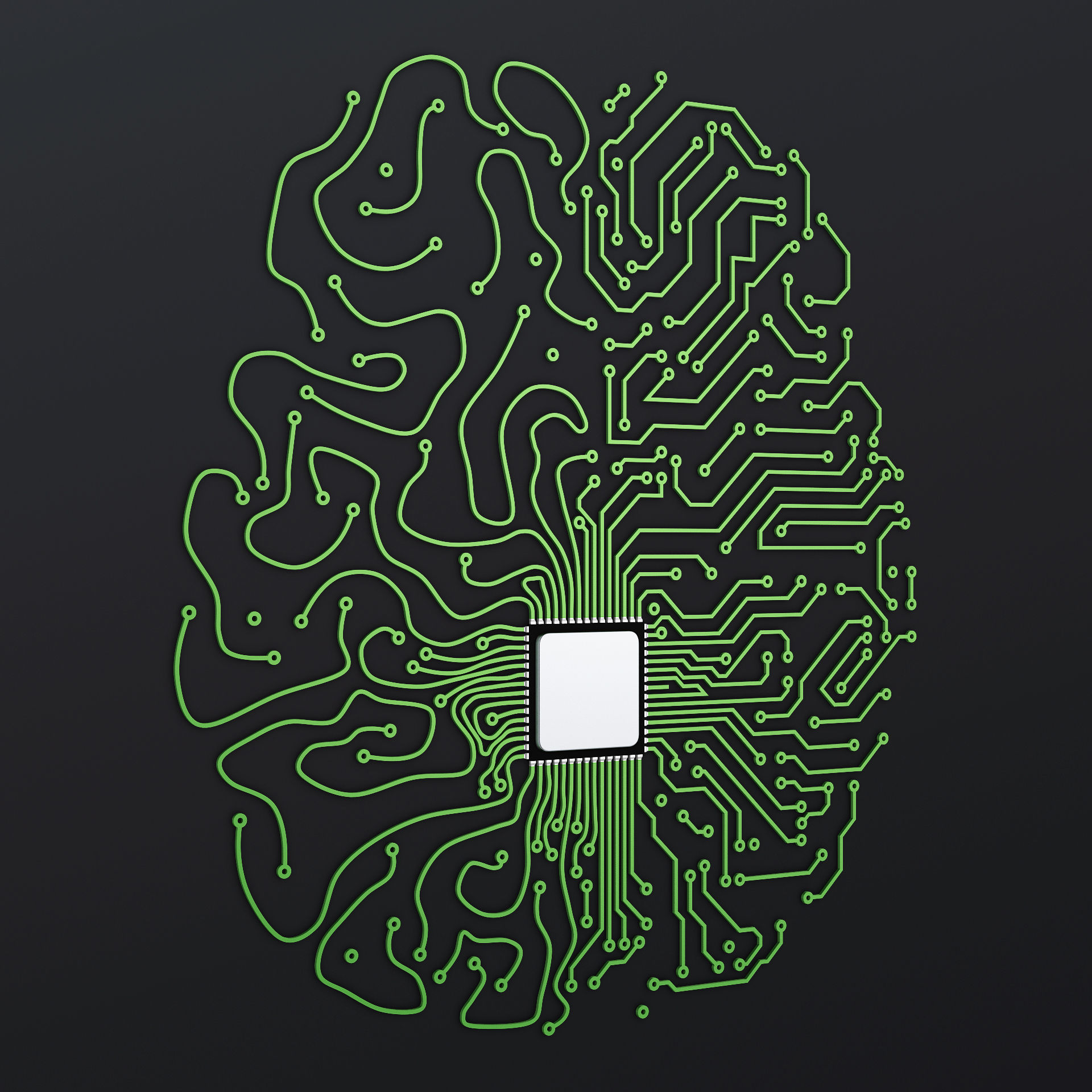 Artificial Intelligence Circuit Brain M 1 3D model_3