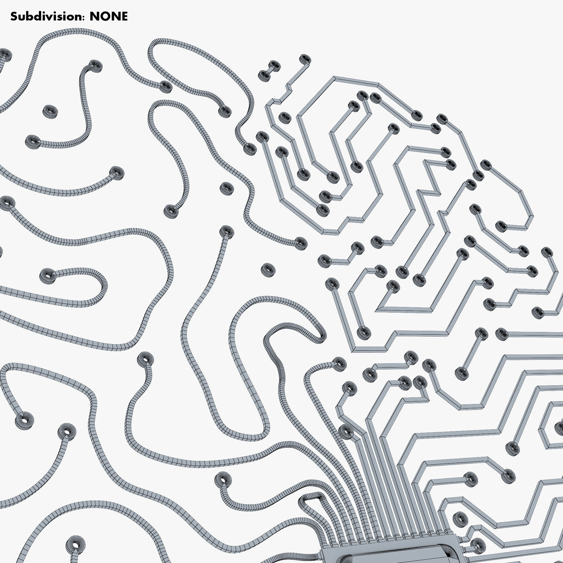 Artificial Intelligence Circuit Brain M 1 3D model_22