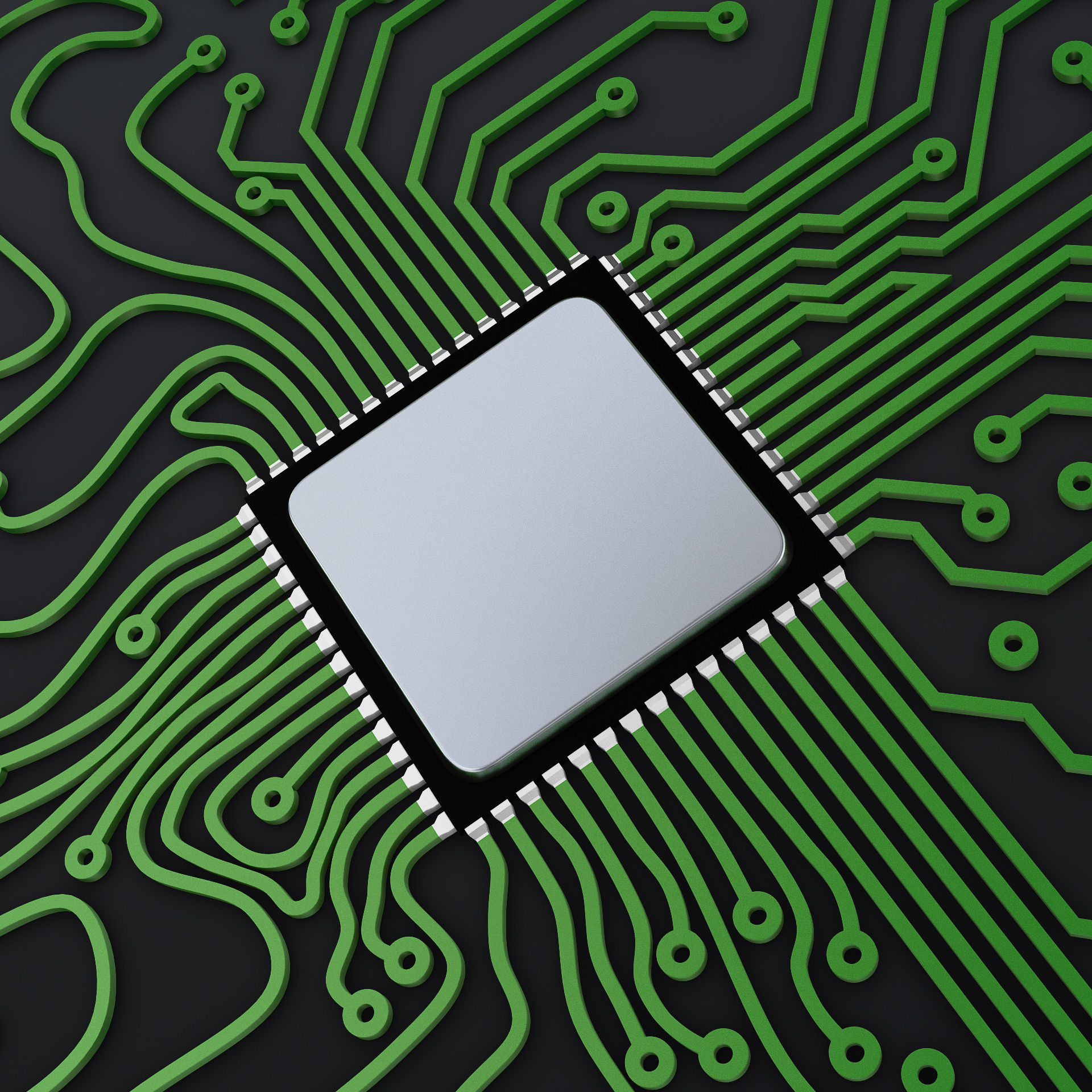 Artificial Intelligence Circuit Brain M 1 3D model_8