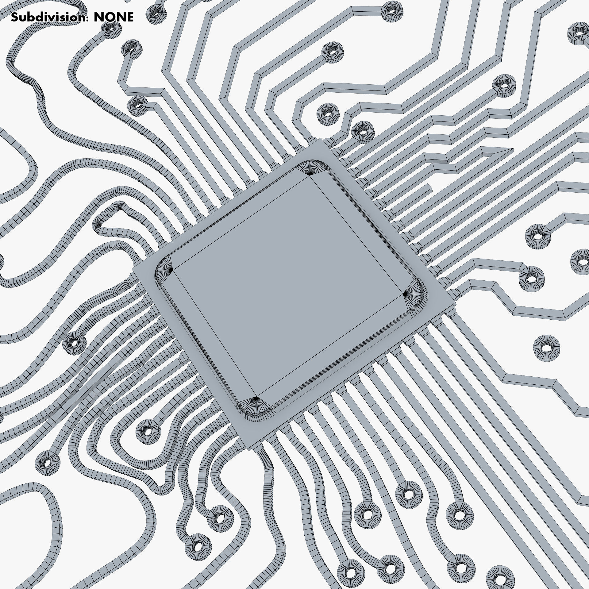 Artificial Intelligence Circuit Brain M 1 3D model_19