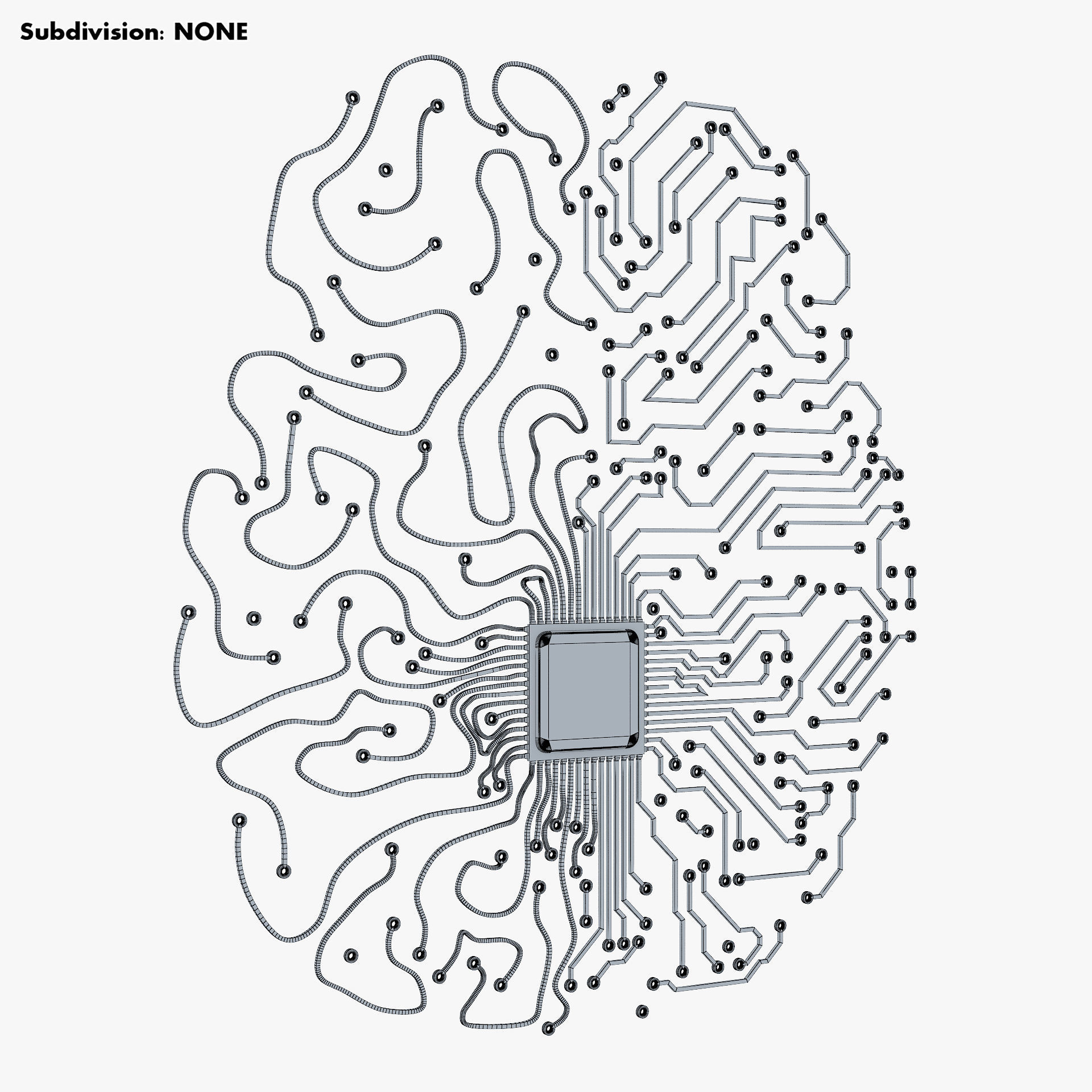 Artificial Intelligence Circuit Brain M 1 3D model_14