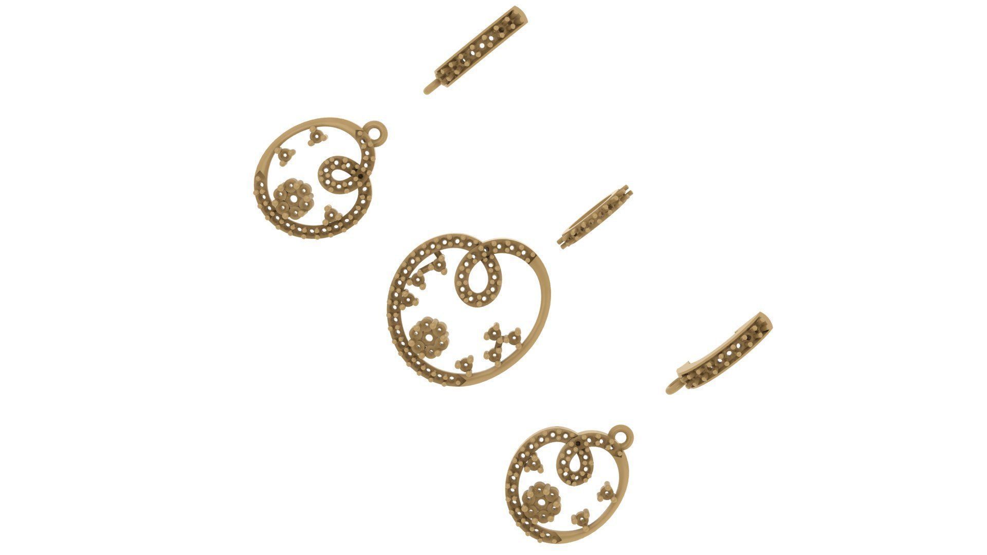 Women pendant 3D print model 3D print model_3