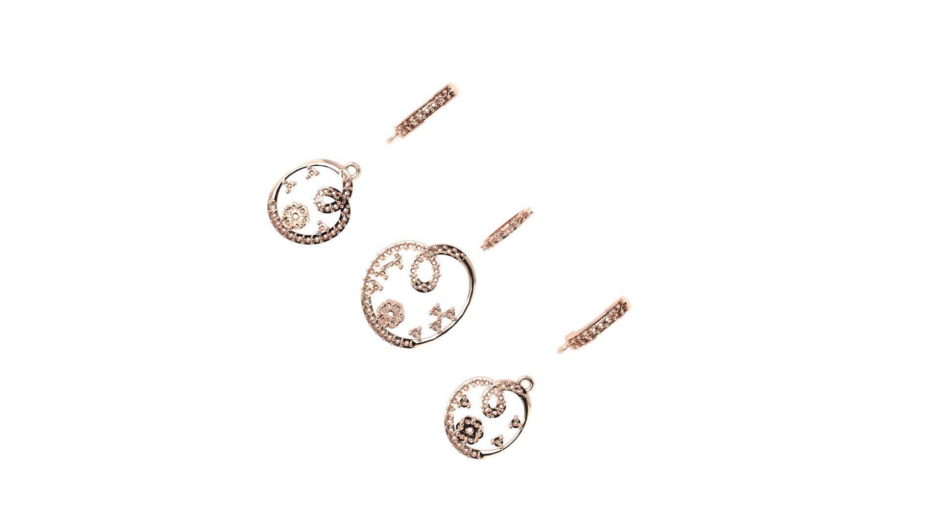 Women pendant 3D print model 3D print model_5