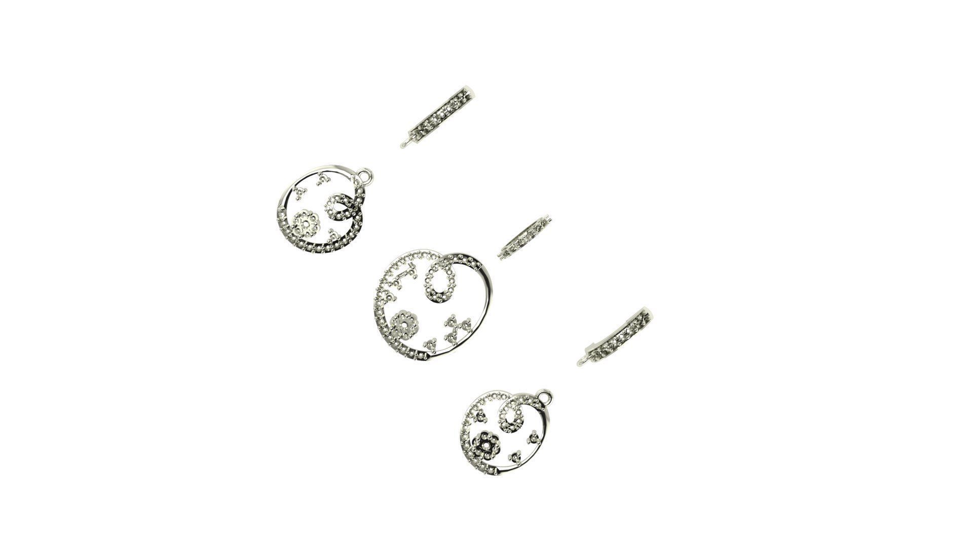 Women pendant 3D print model 3D print model_4