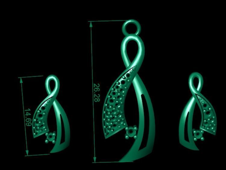 Women pendant 3D print model 3D print model_6