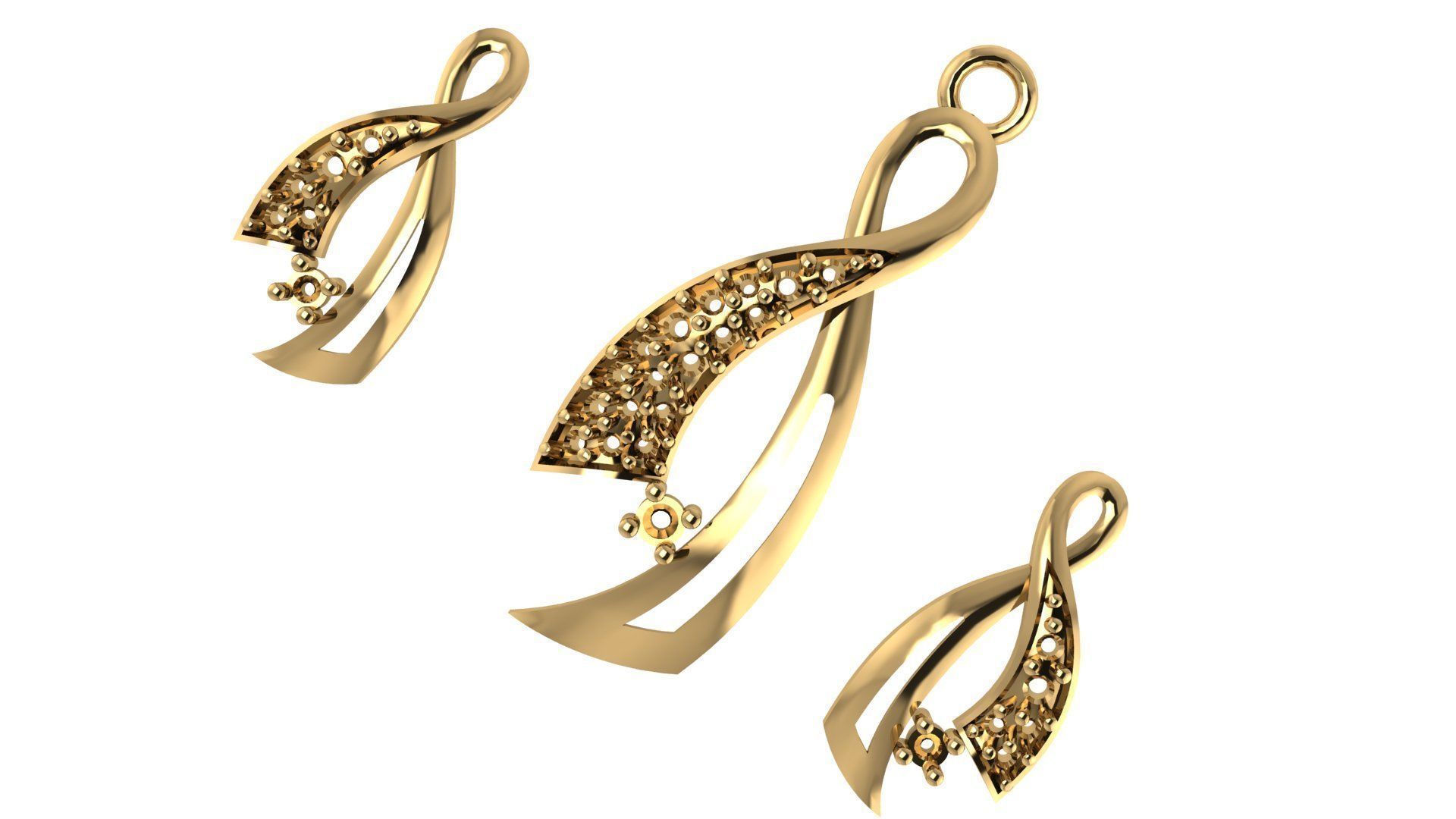 Women pendant 3D print model 3D print model_5