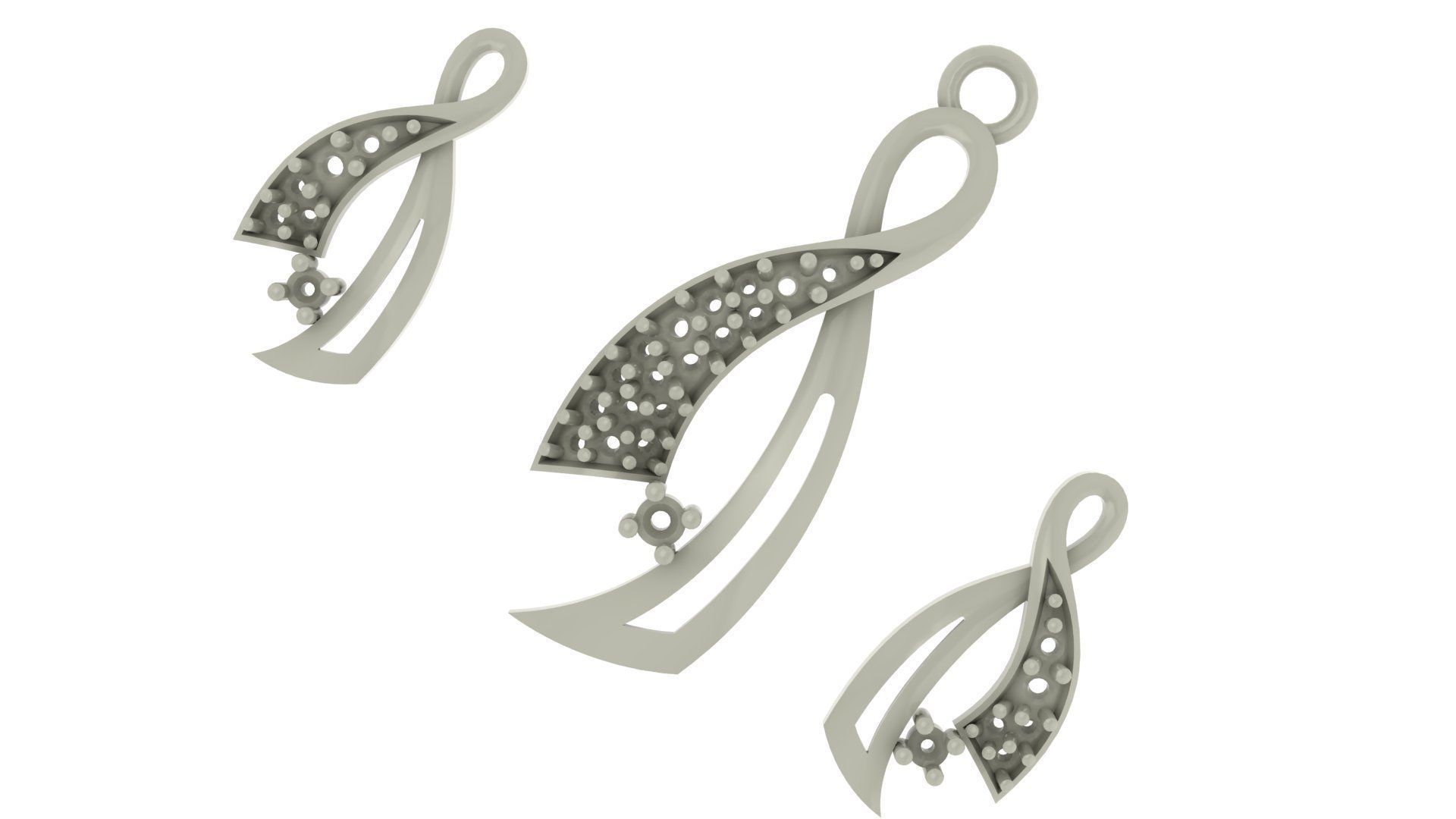 Women pendant 3D print model 3D print model_4