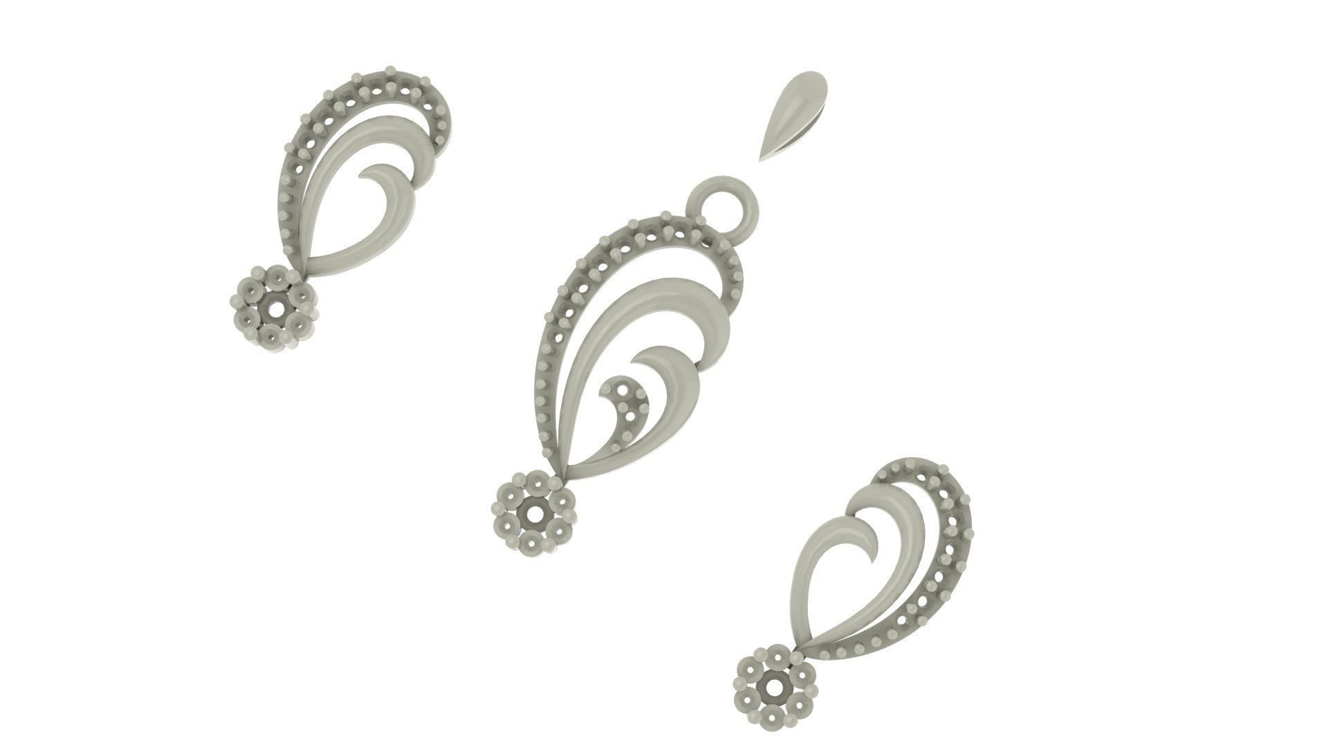 Women pendant 3D print model 3D print model_4