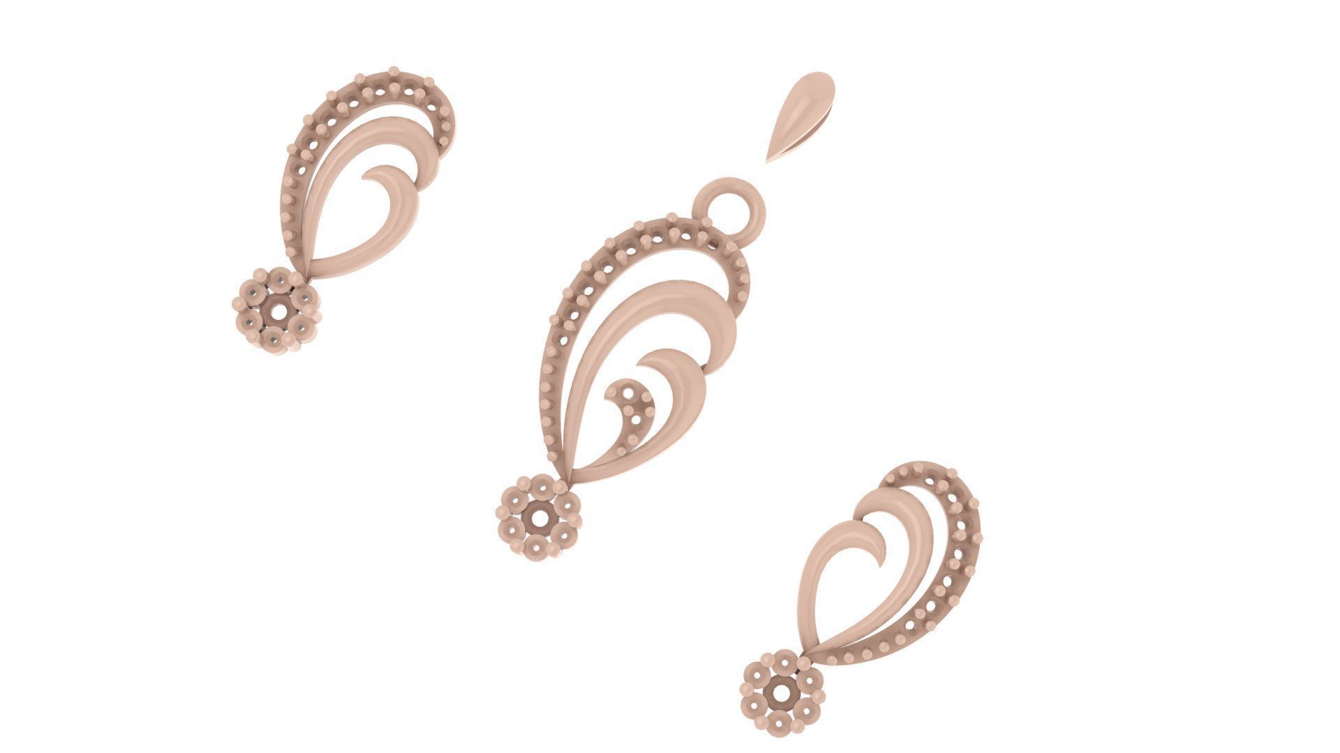 Women pendant 3D print model 3D print model_5