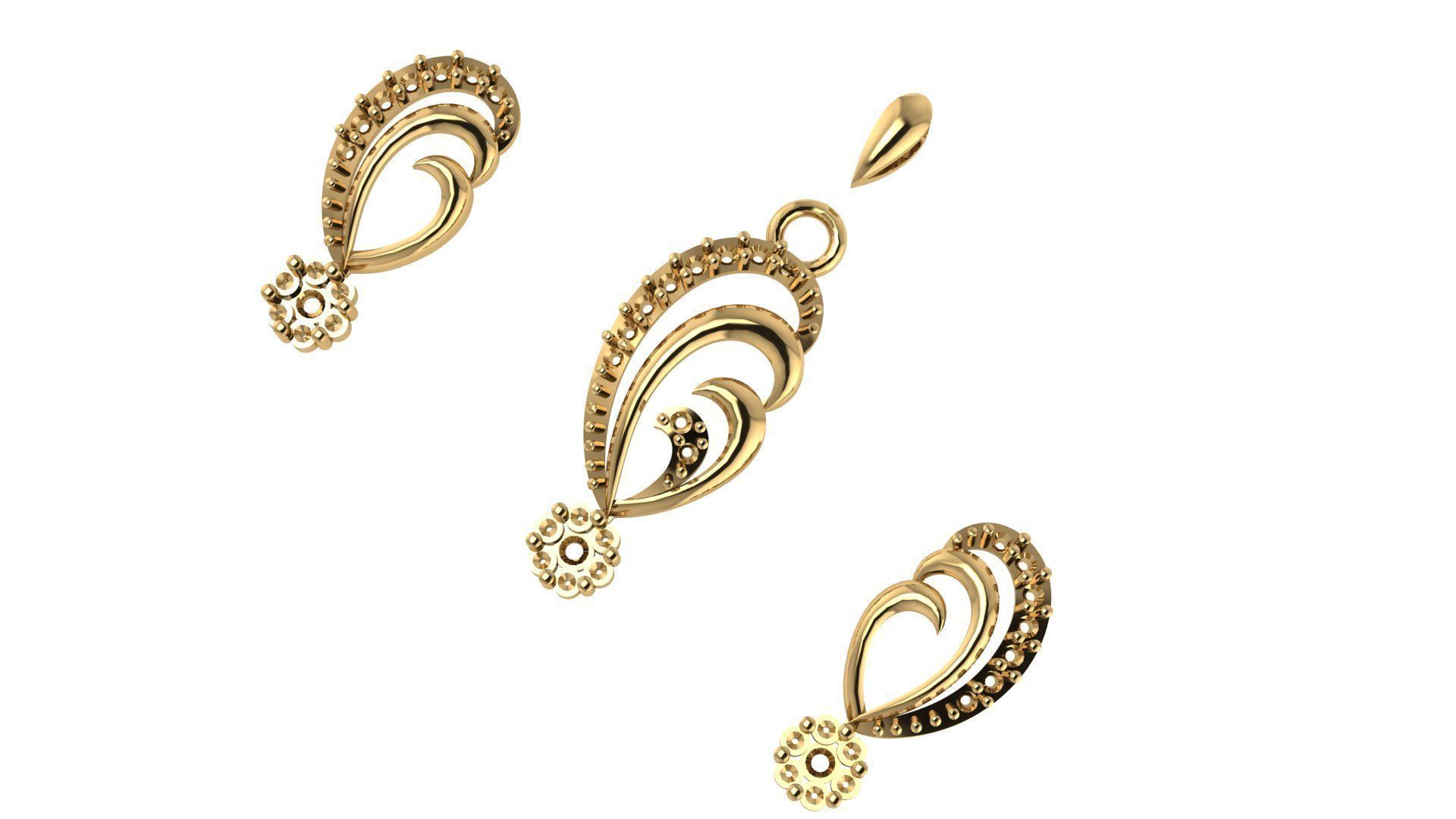 Women pendant 3D print model 3D print model_3