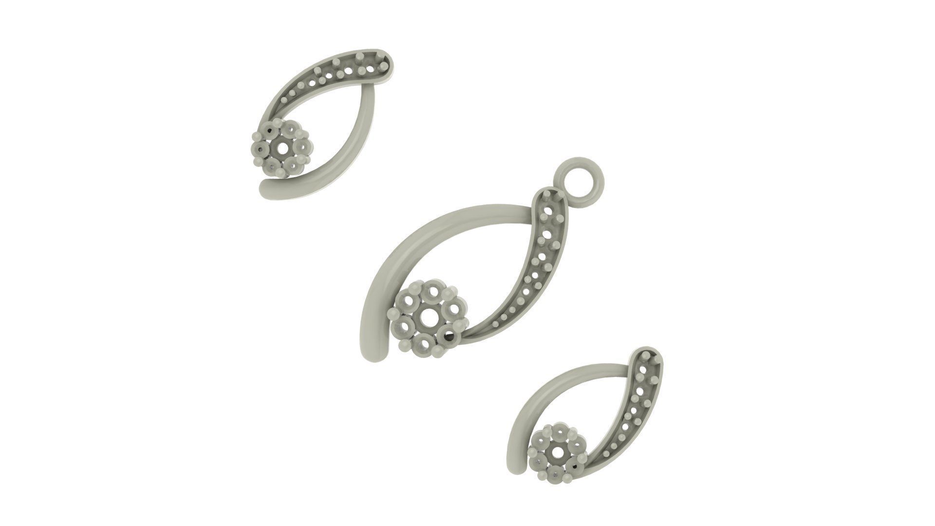 Women pendant 3D print model 3D print model_4