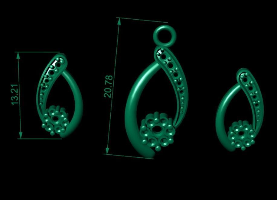 Women pendant 3D print model 3D print model_6