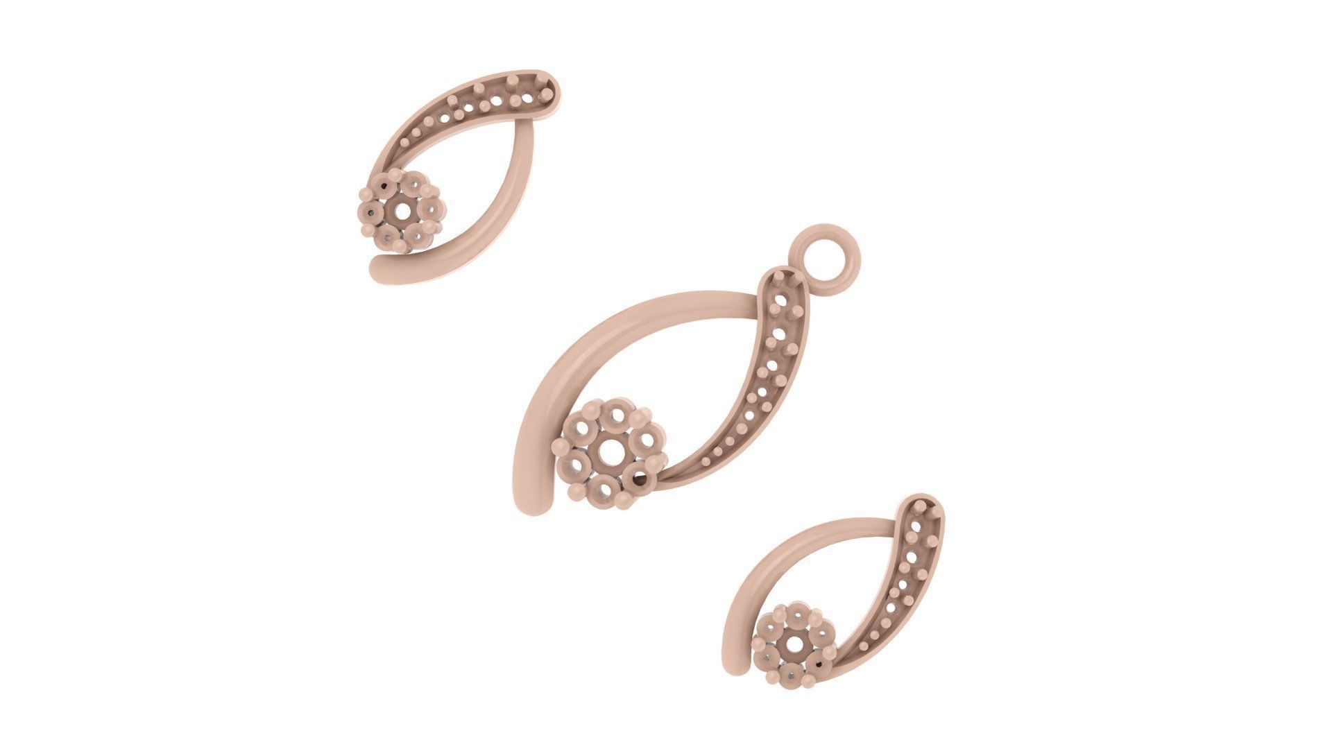 Women pendant 3D print model 3D print model_5