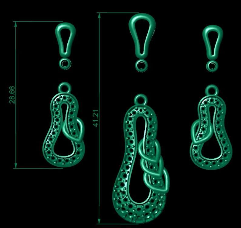 Women pendant 3D print model 3D print model_6