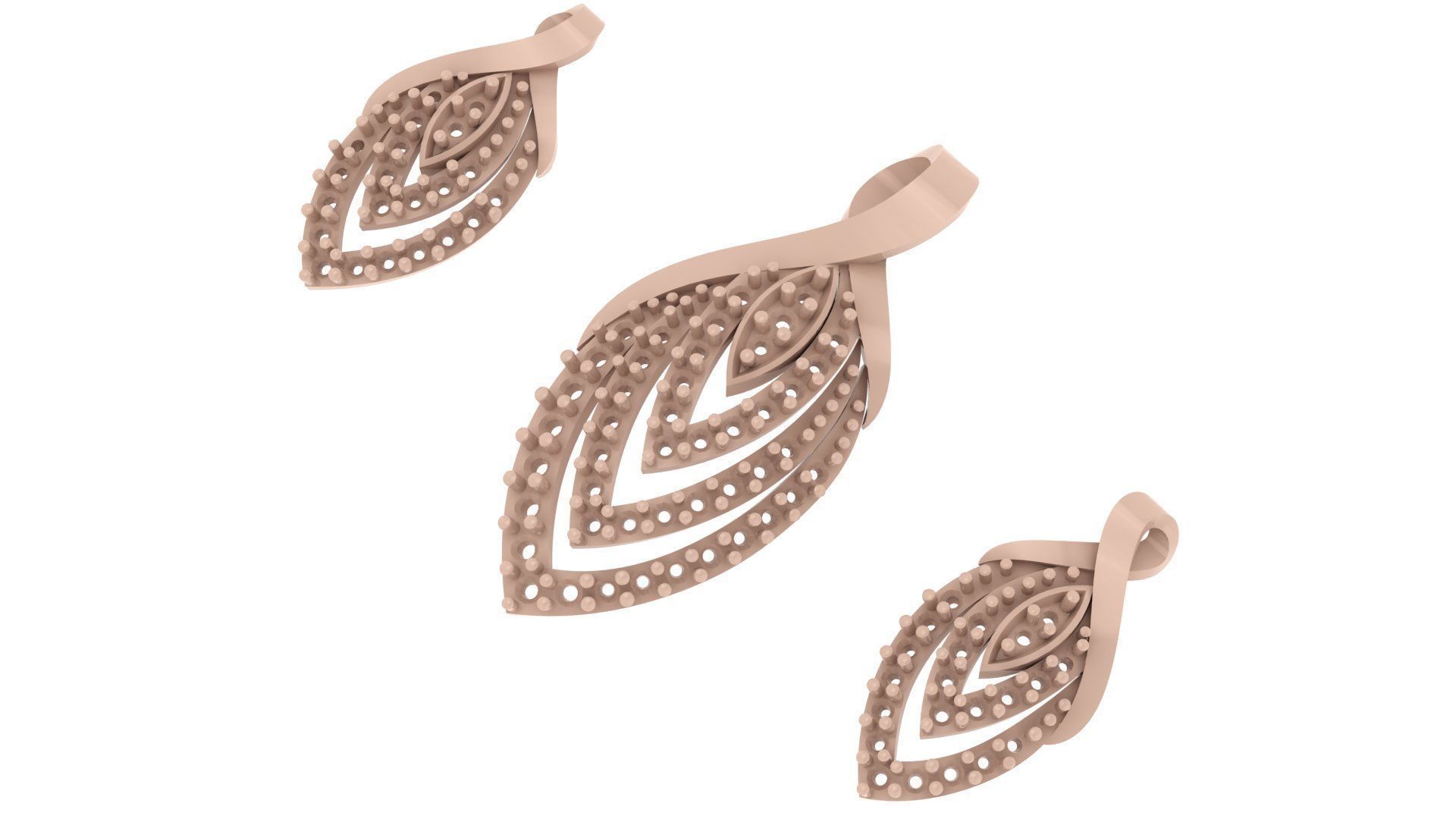 Women pendant 3D print model 3D print model_5