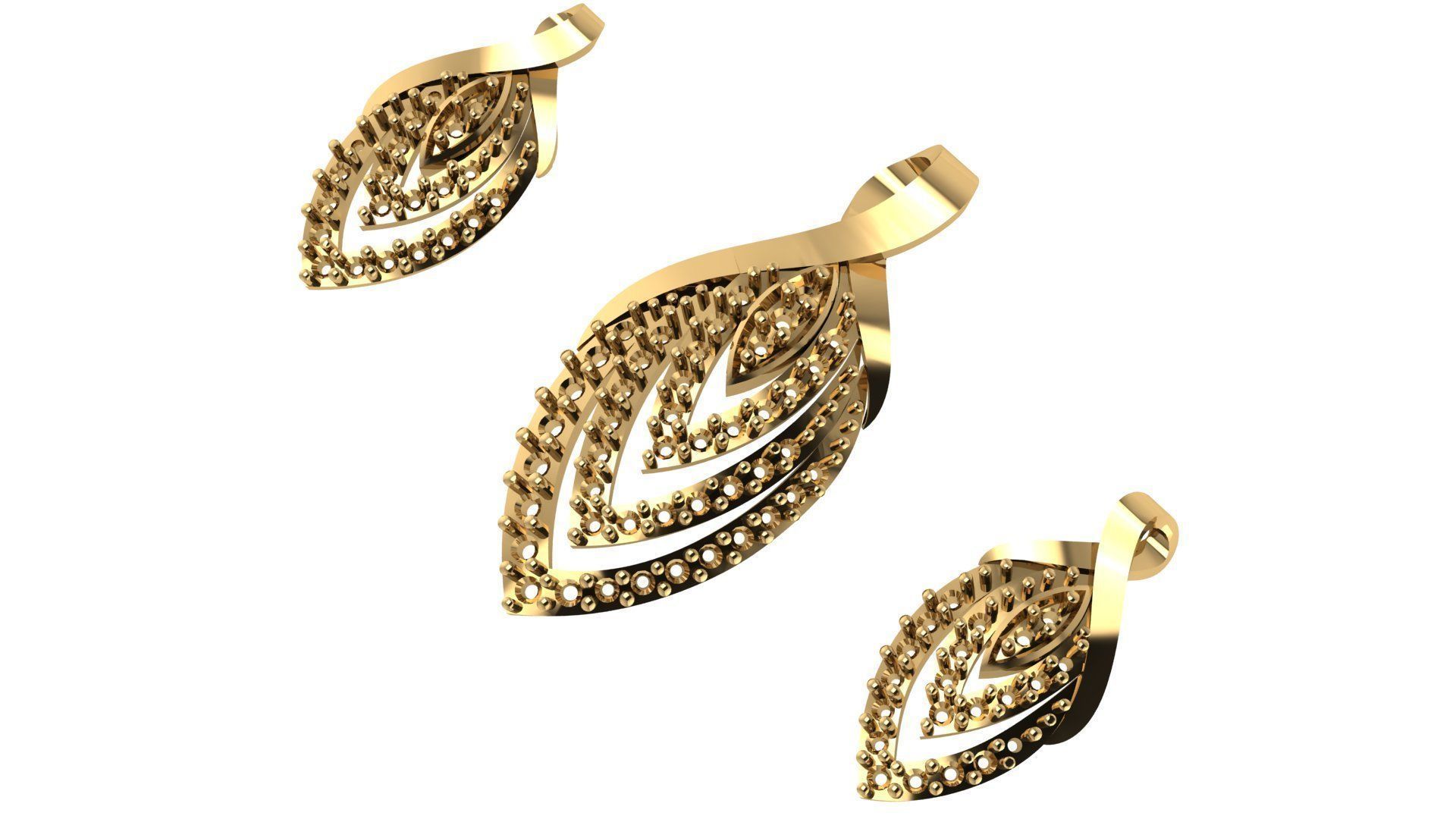 Women pendant 3D print model 3D print model_3