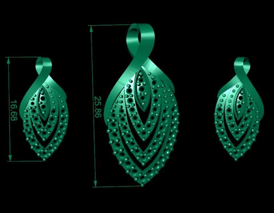 Women pendant 3D print model 3D print model_6