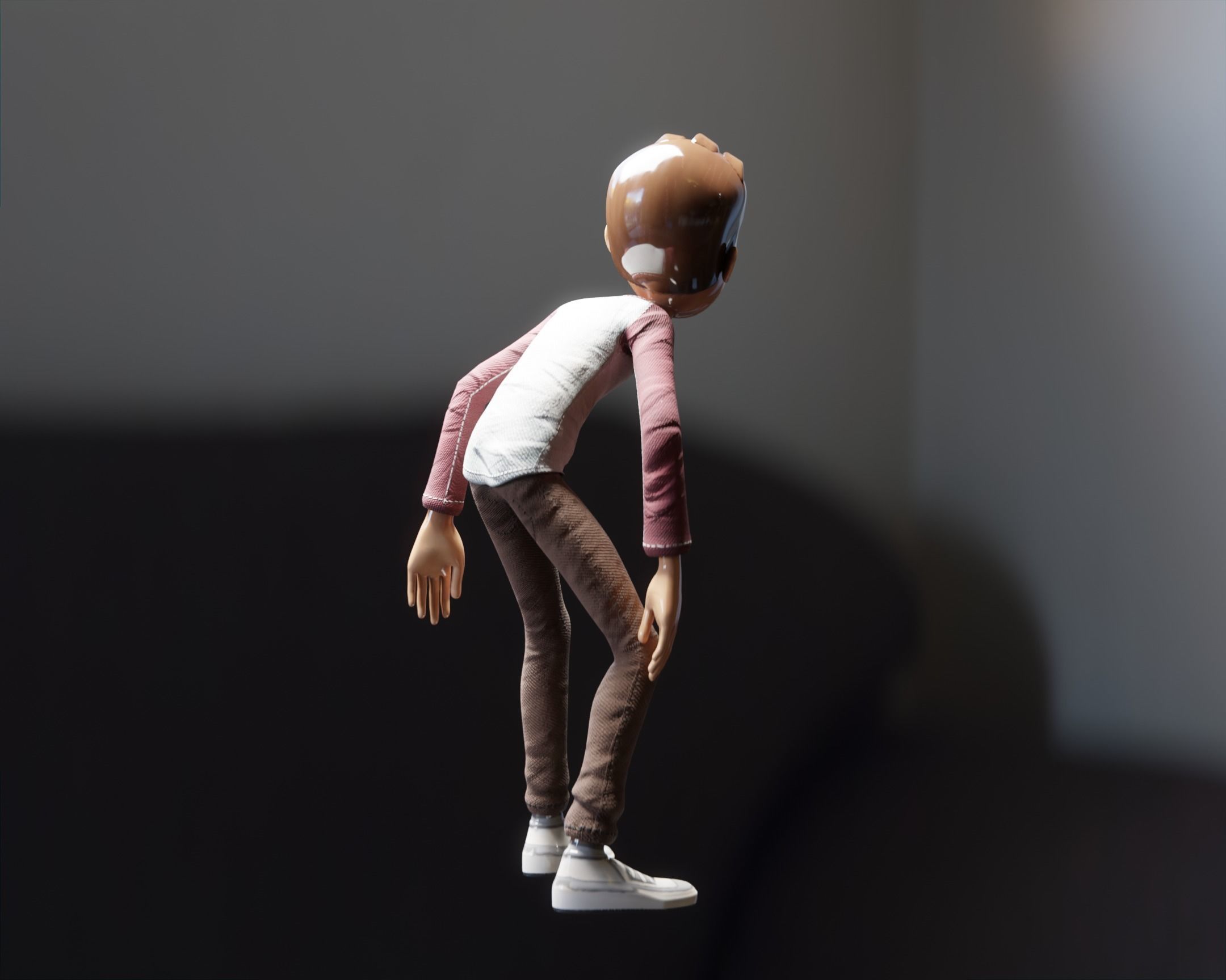 Cartoonish Man 3d model pixar disney style Free low-poly 3D model_9